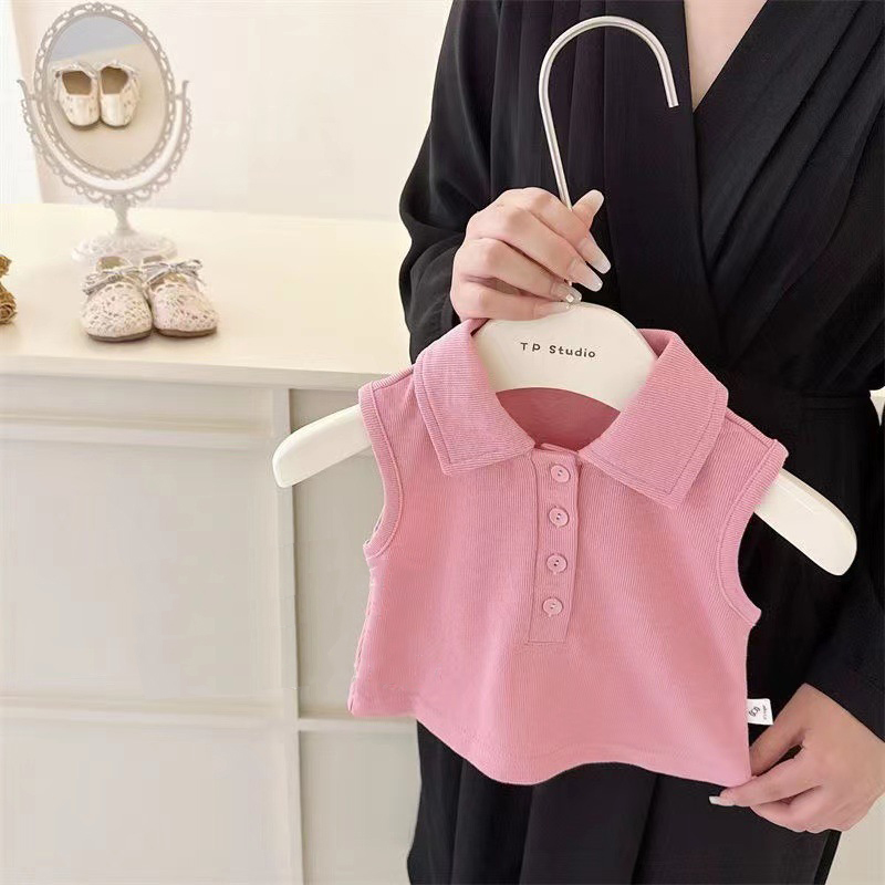 Toddler Girl Pink Vest and Floral Shorts 2-Piece Set