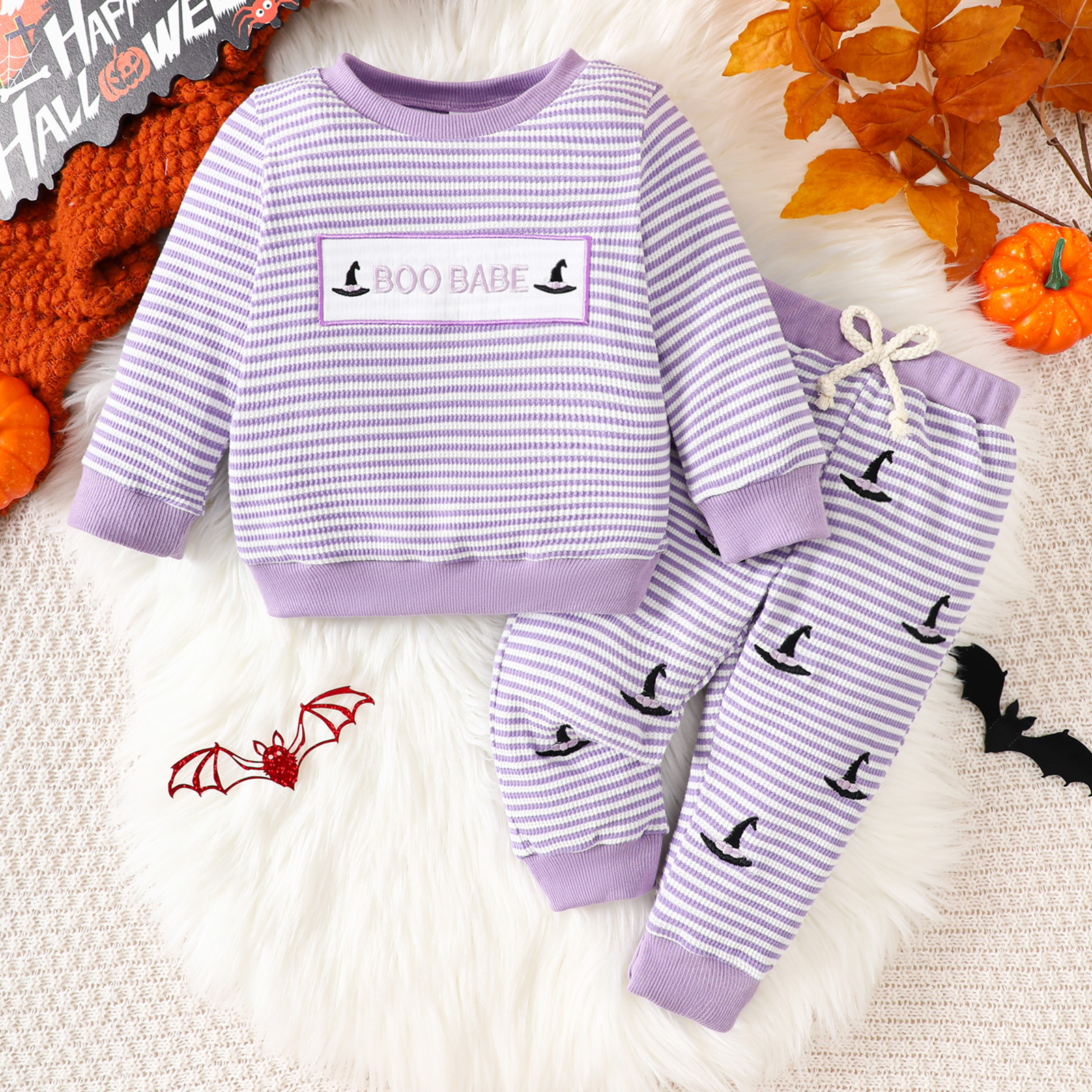 BOO BABE Baby Embroidery 2 Pieces Set