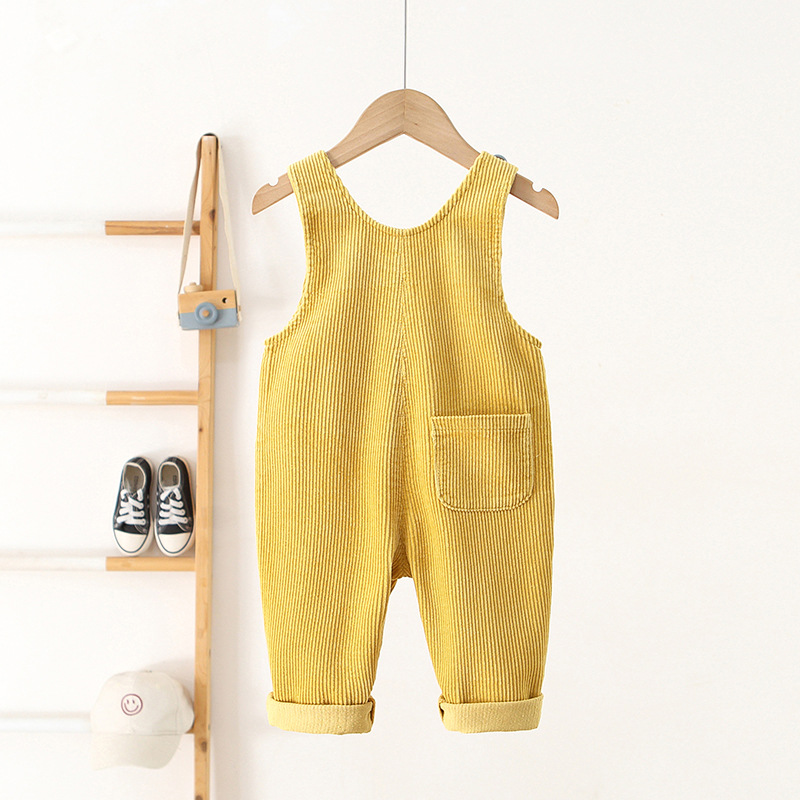 Baby Toddler Dog Embroidery Solid Color Romper