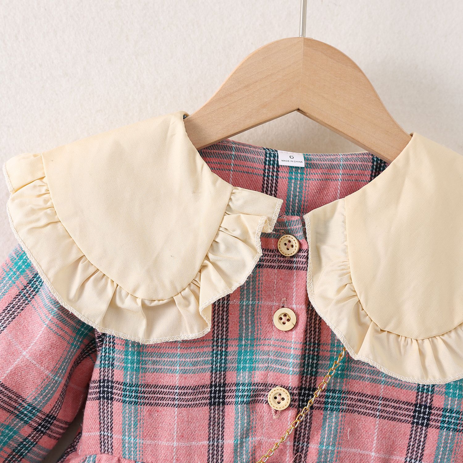 Baby Toddler Girls Paild Princess Dress (Give a doll）