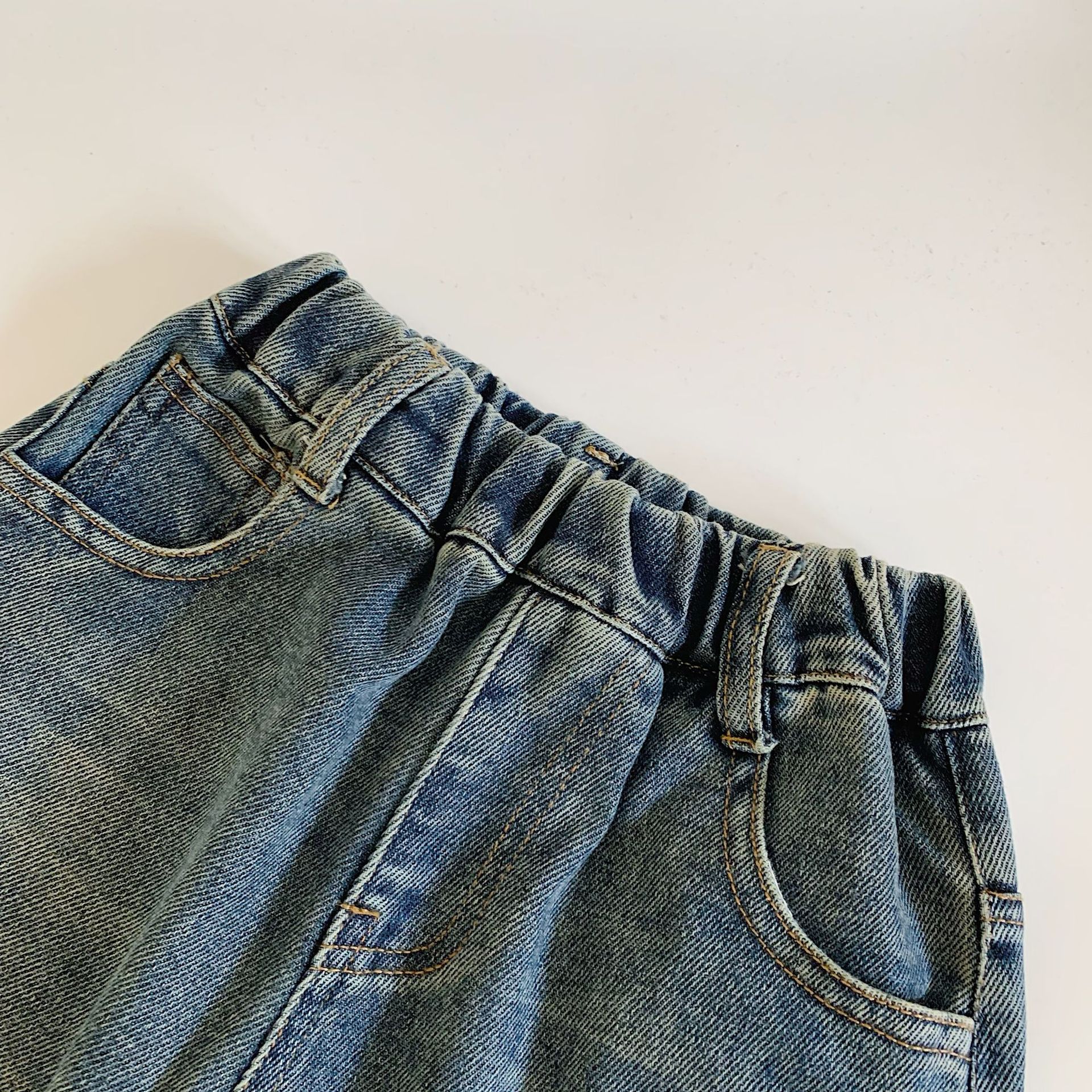 WHAT Kids Contrast Pocket Casual Jeans
