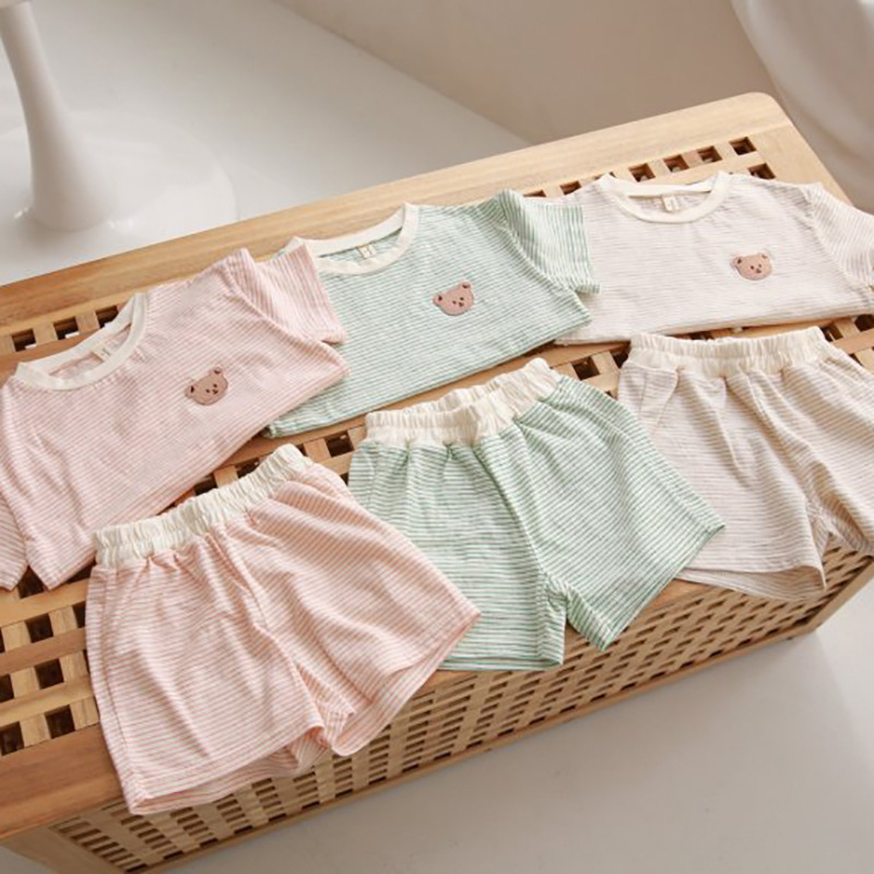 Baby 2-Piece Bear Striped Basic Set