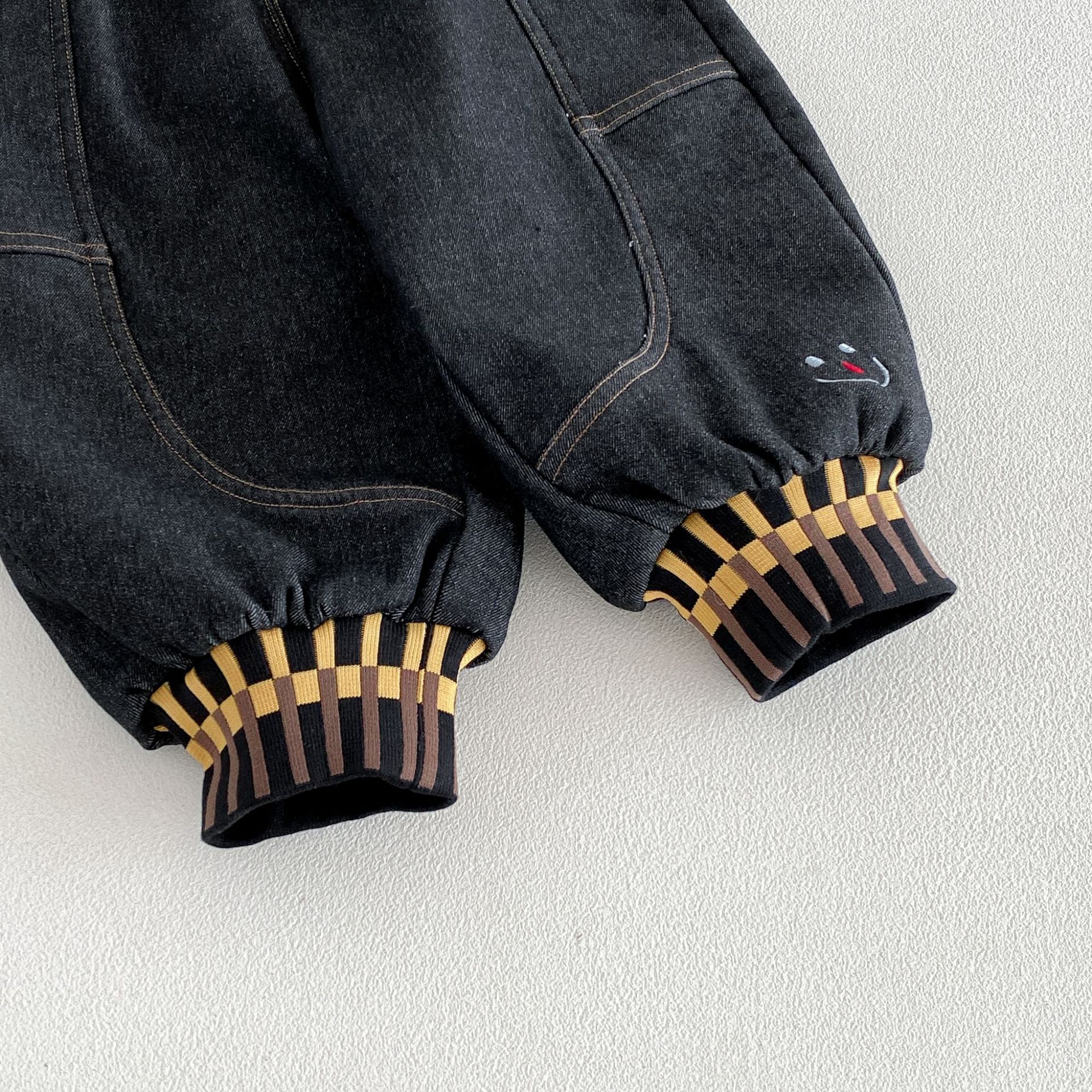 Baby & Kids Denim Smiley Face Pants