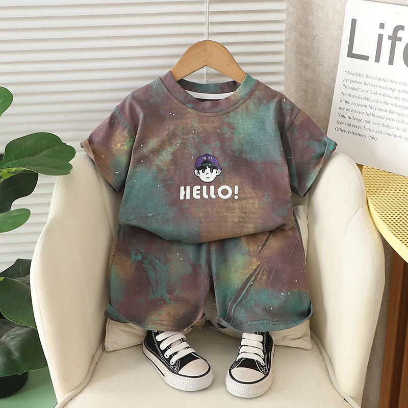 HELLO Baby Toddler 2-Piece Tie Dye Set