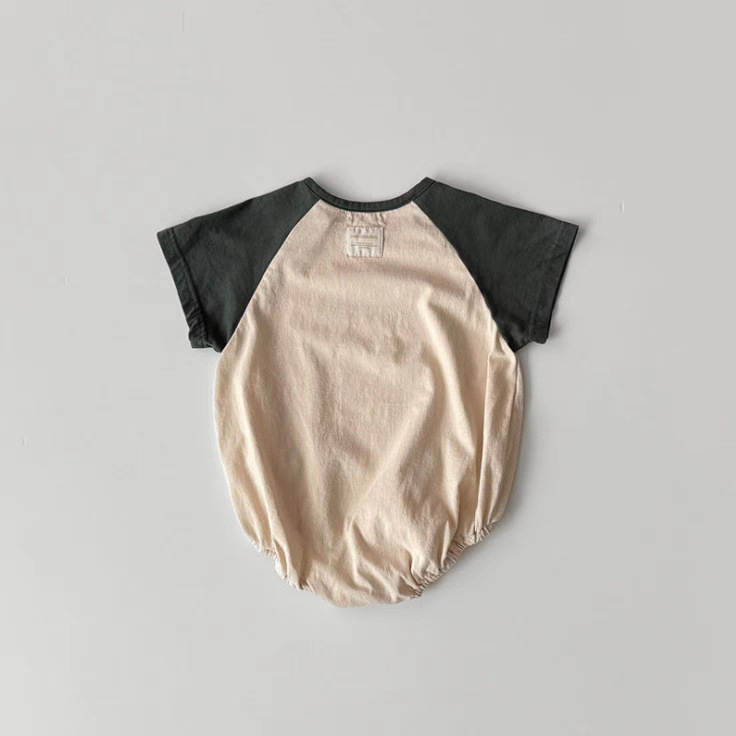 LANCASTER Baby Contrast Sleeves Bodysuit