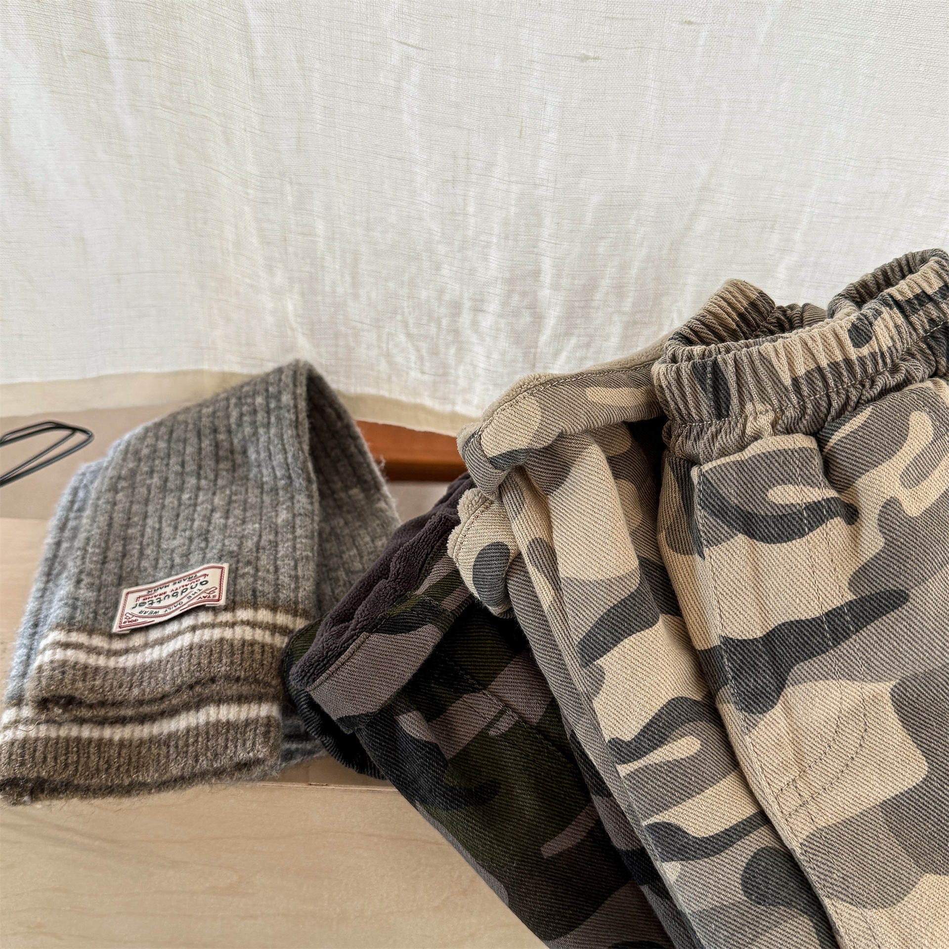 Kids Camo Warm Winter Casual Pants