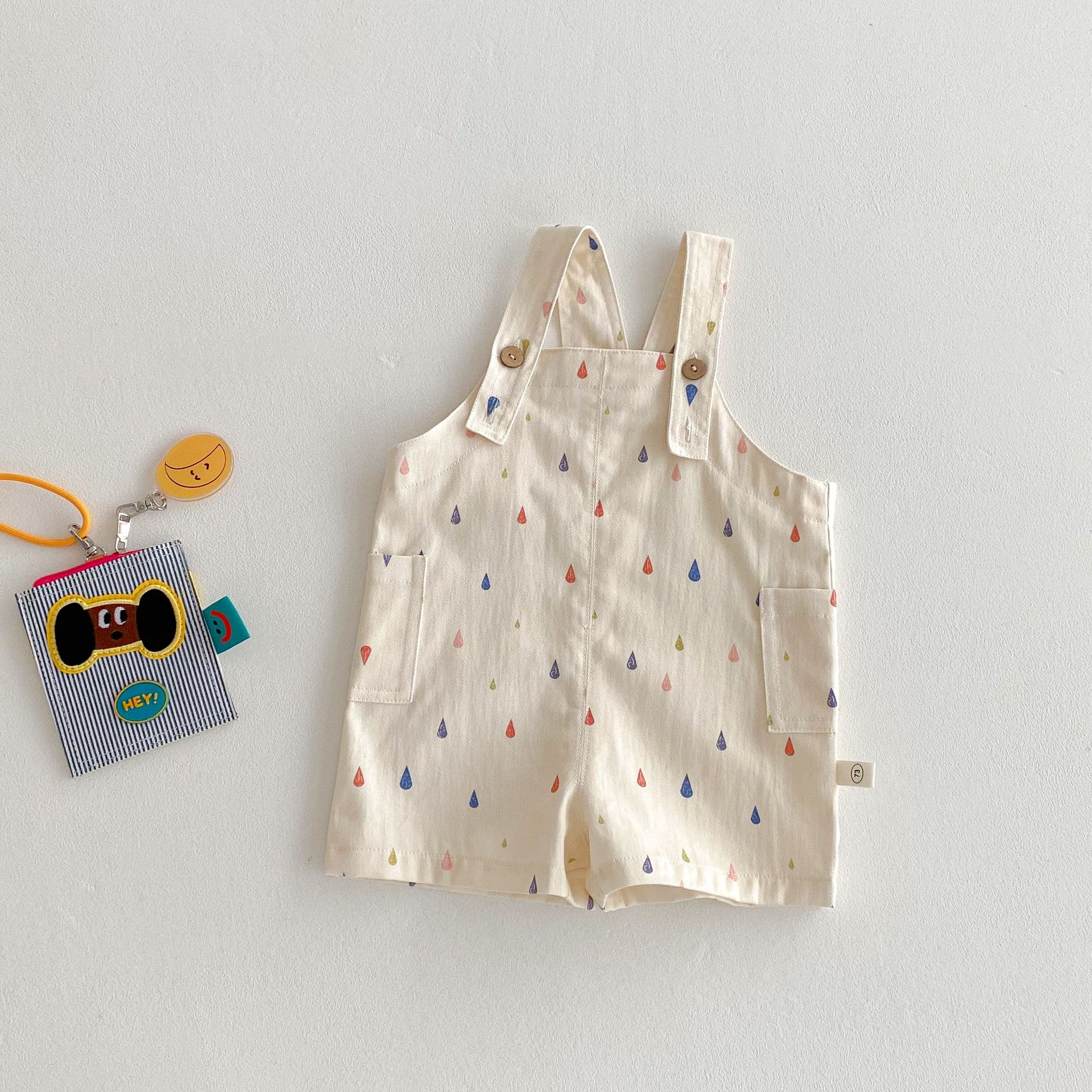 Baby Polka Dot Stripes Overalls Shorts