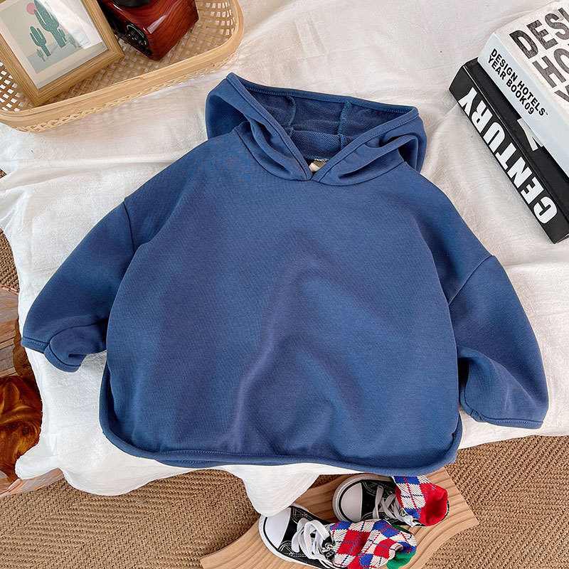 Baby Toddler Boy Blue Hooded Sweatshirt