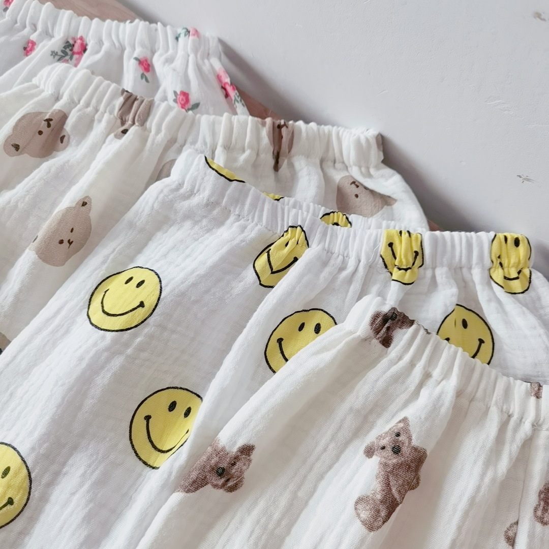 Baby Bear Florals Smile Face Pants