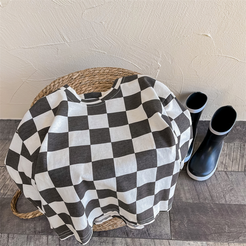 Toddler Checkerboard Long-Sleeved T-shirt