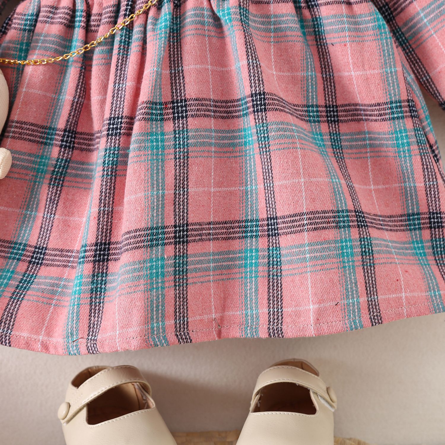 Baby Toddler Girls Paild Princess Dress (Give a doll）