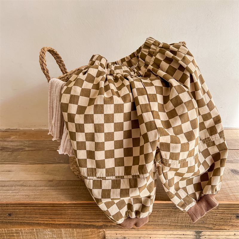 Toddler Checkerboard Casual Pants
