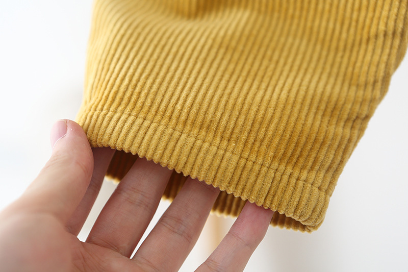 Toddler Solid Color Corduroy Neutral Overalls