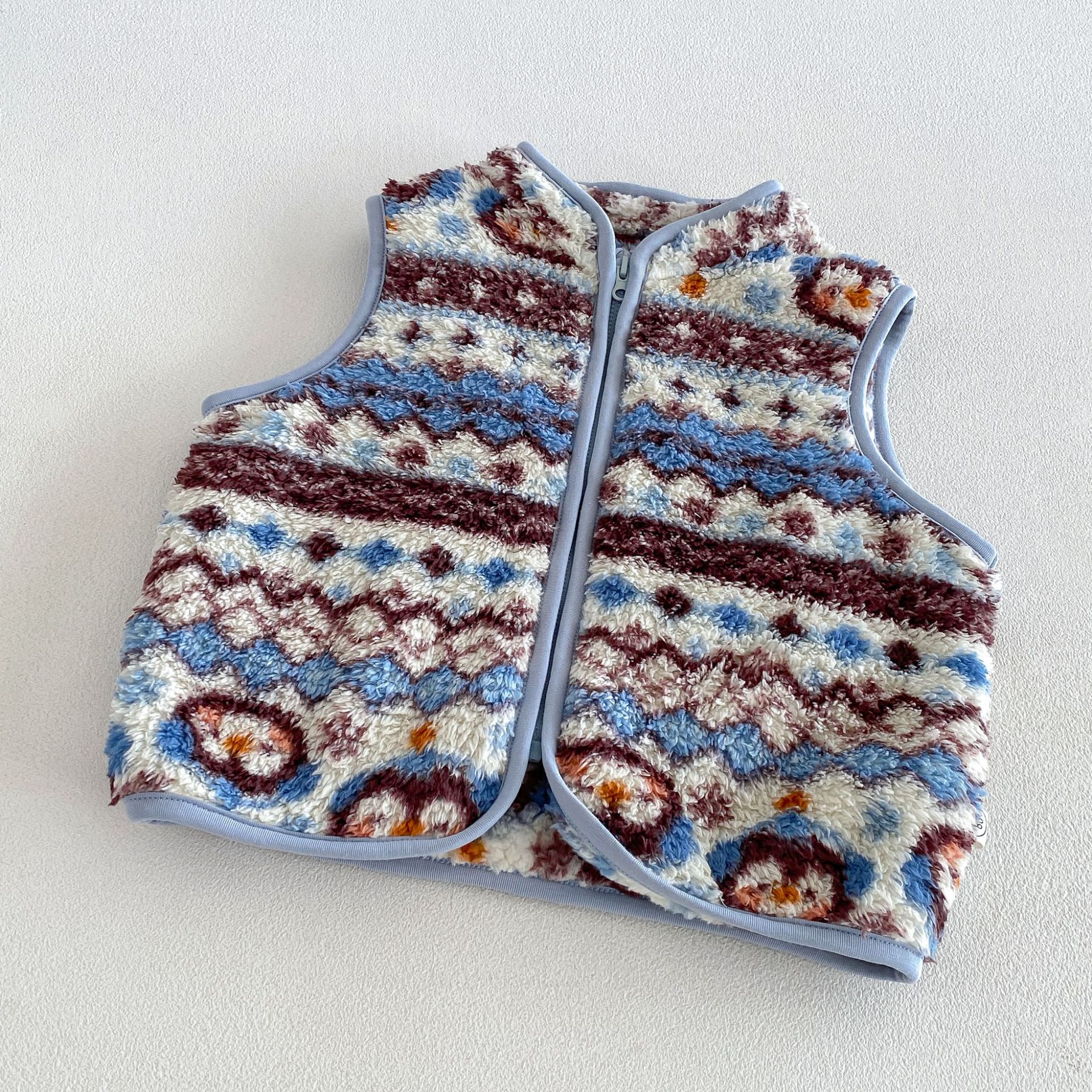 Baby Toddler Double Sided Fleece Jacquard Vest