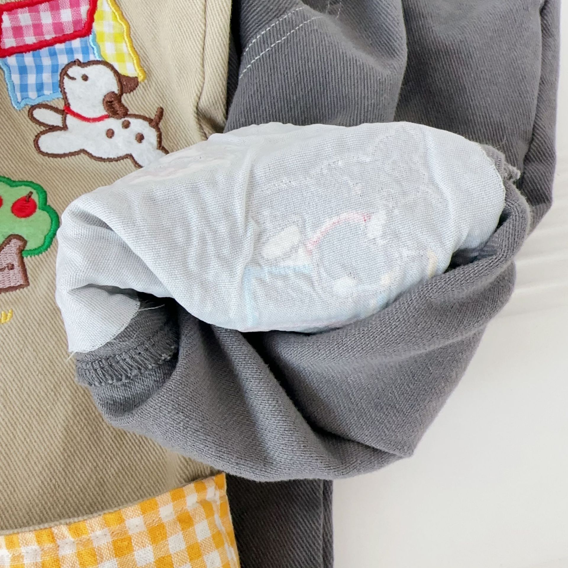 LAMB DONNE Toddler Boy Embroidered Puppy Plaid Pants