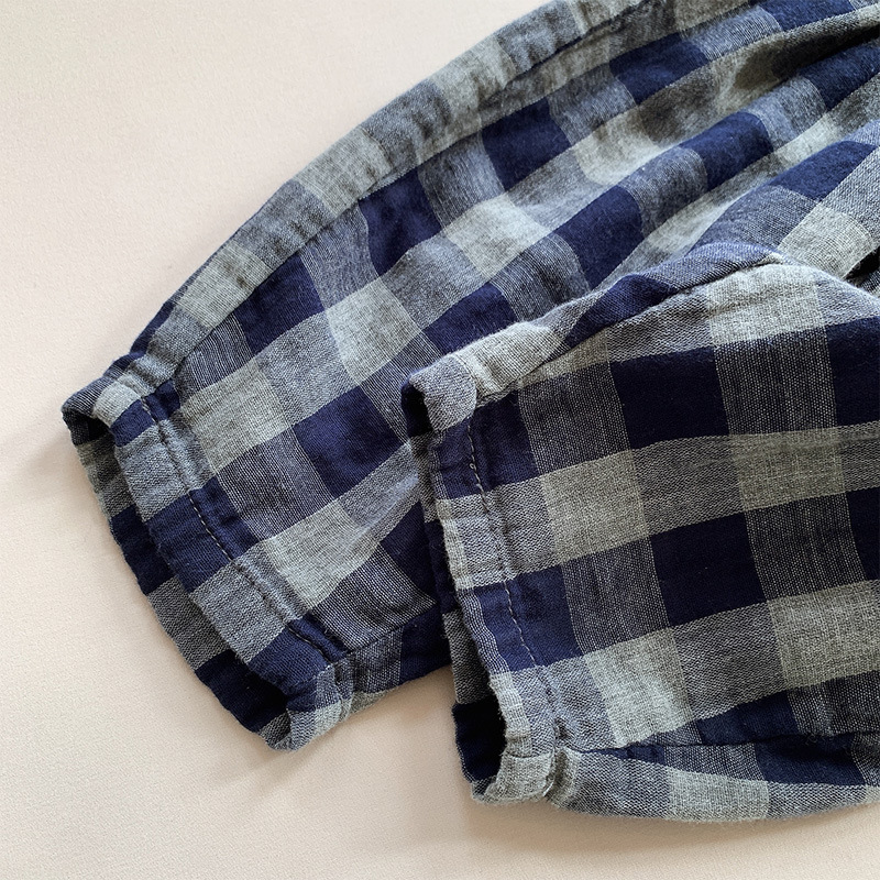 Toddler Kid Blue Plaid Pants