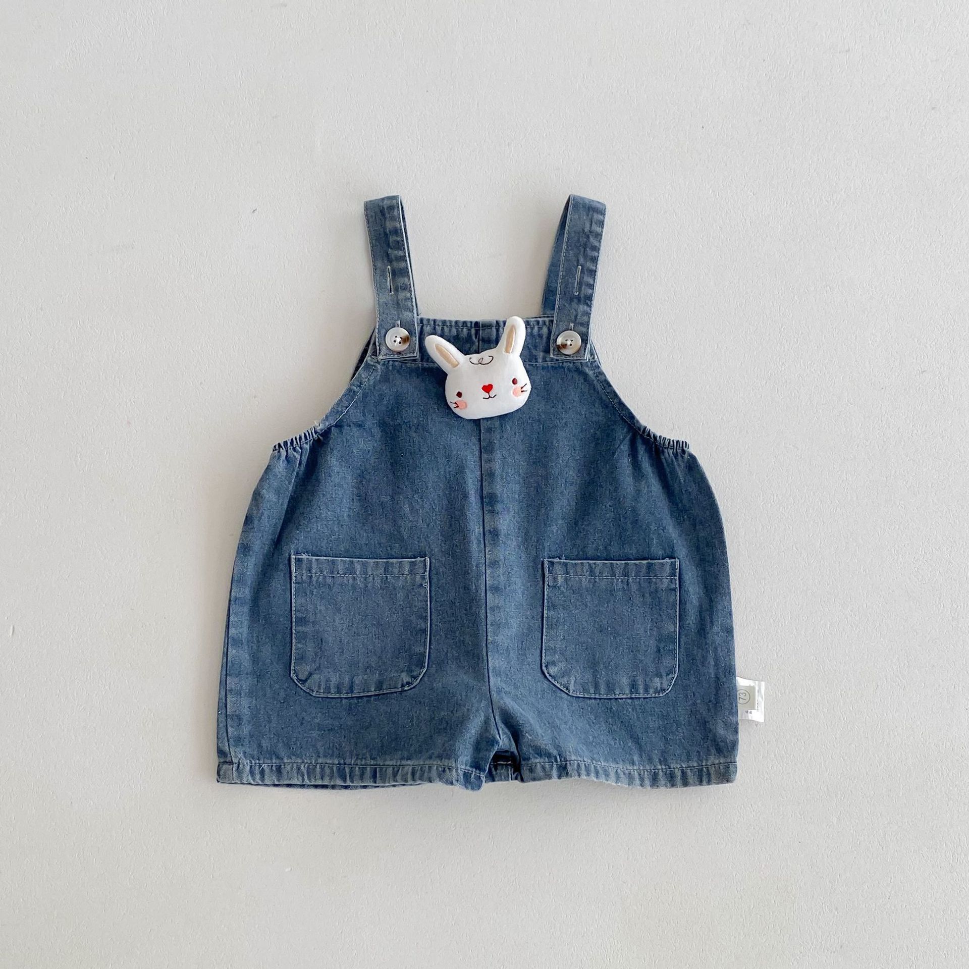 Baby Girl Striped vest overalls 2-piece set