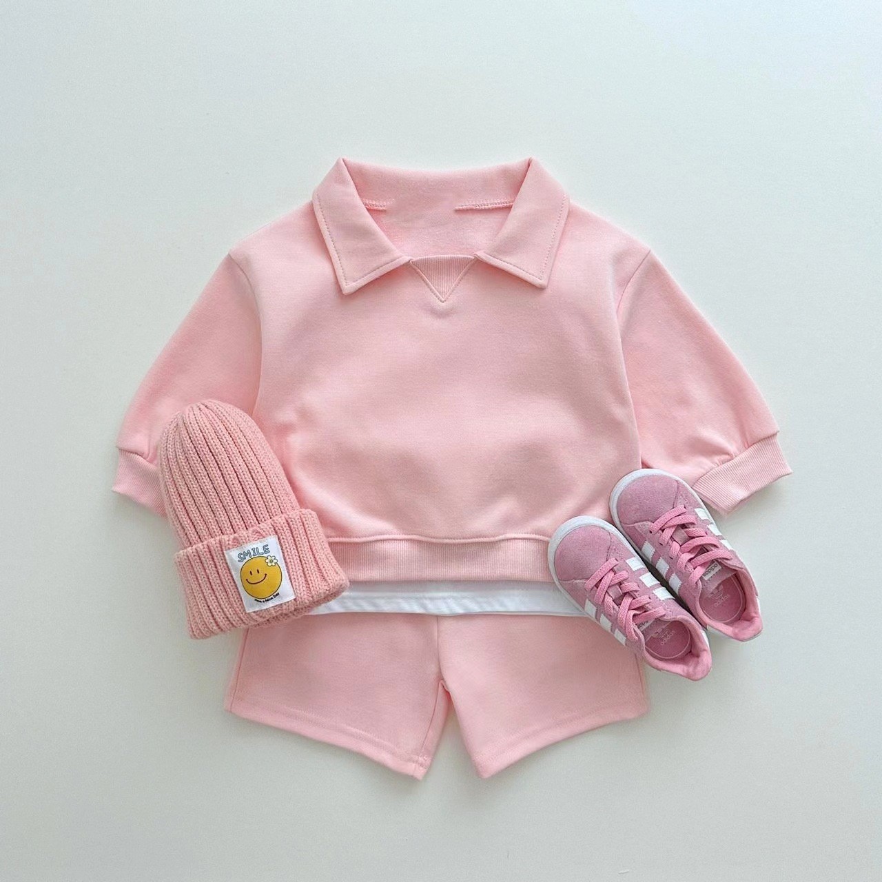 Kid Striped Patch Hooded Sweatshirt And Pants Set