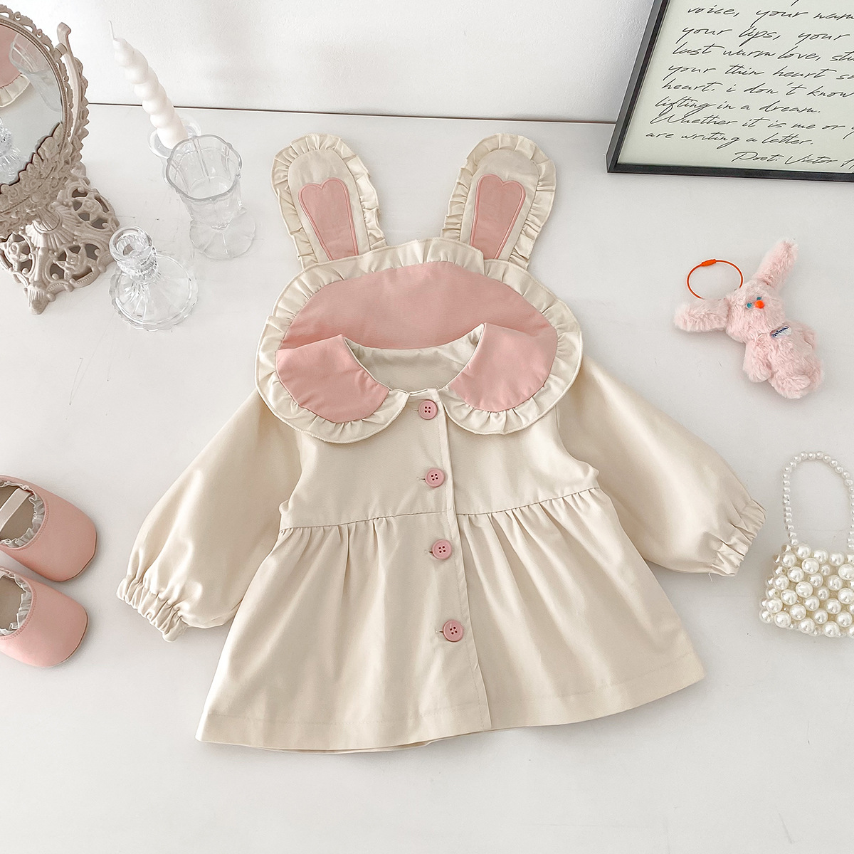 Baby 3D Bunny Lace Coat