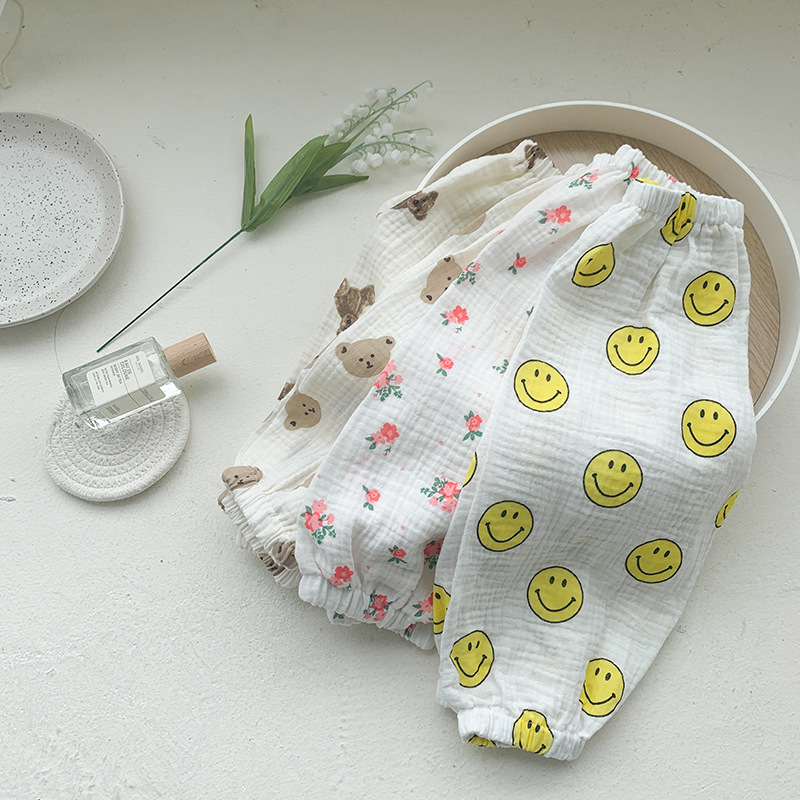 Baby Bear Florals Smile Face Pants