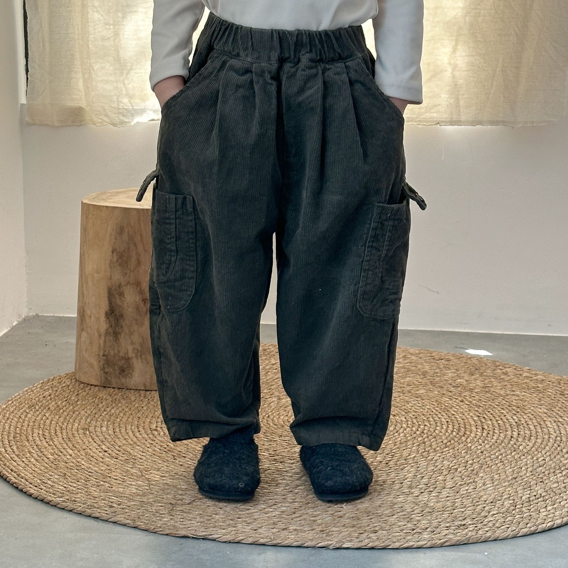 Kids Corduroy Pocket Pants