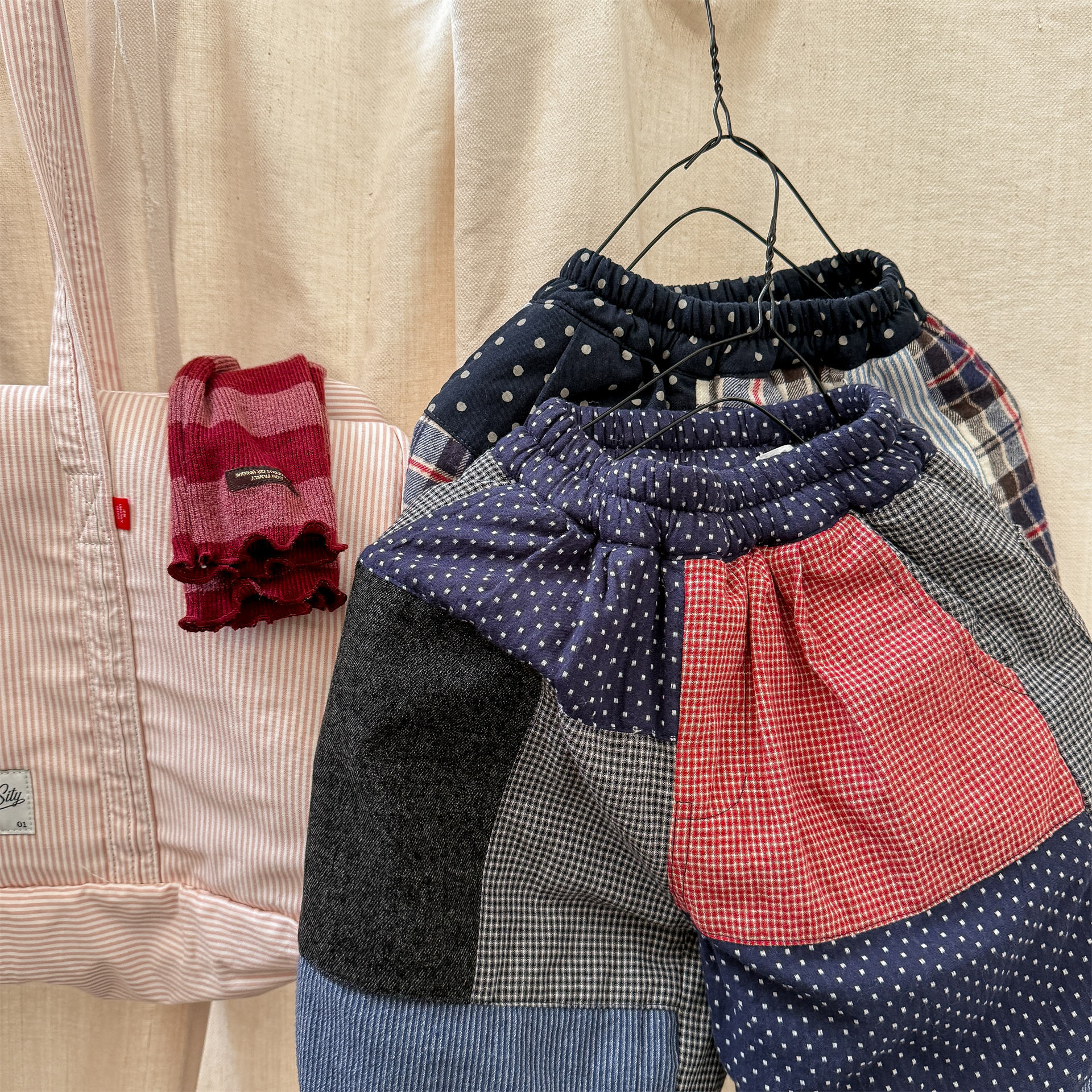 Kids Warm Patchwork Casual Pants