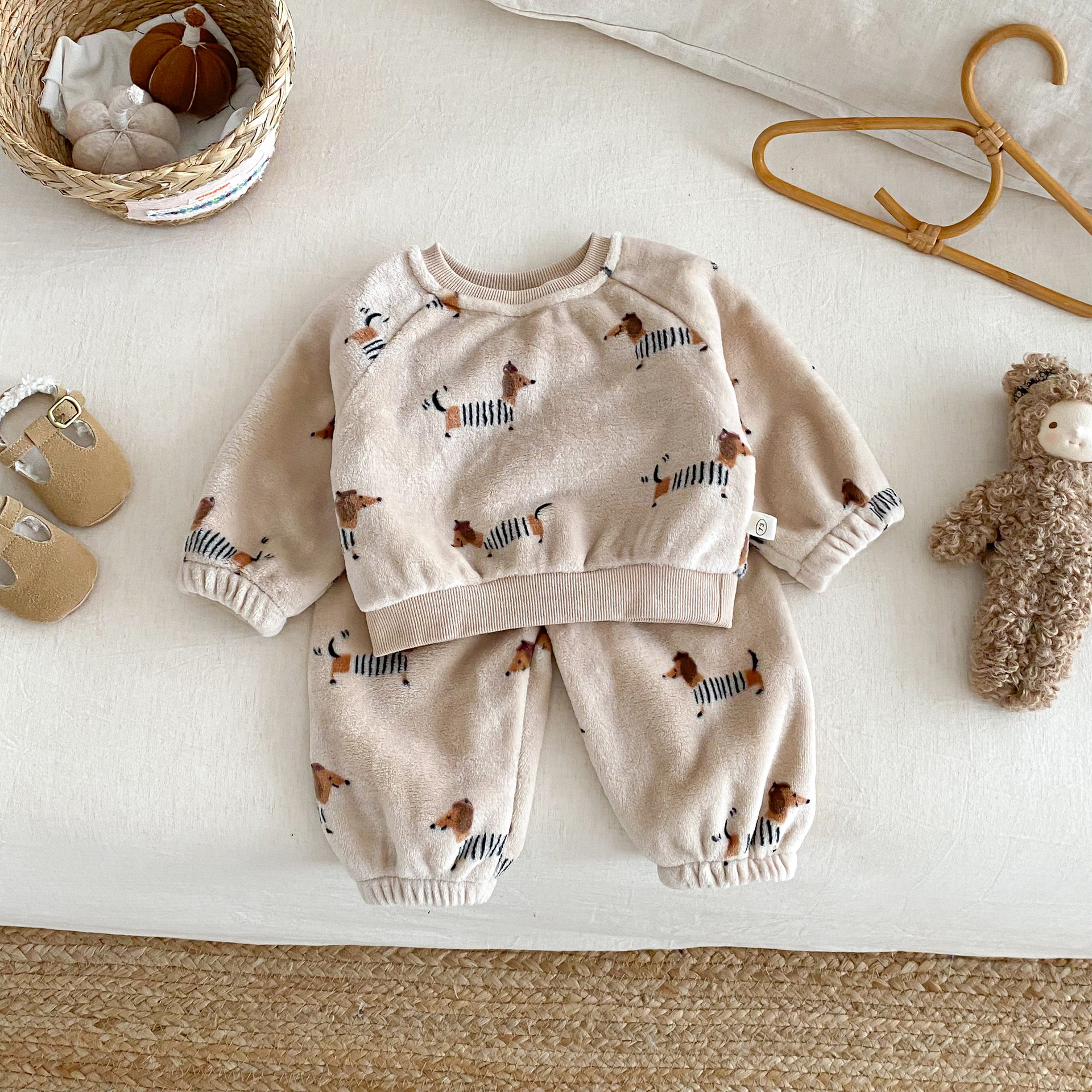 Baby Dogs Double Sided Fleece 2-piece Set