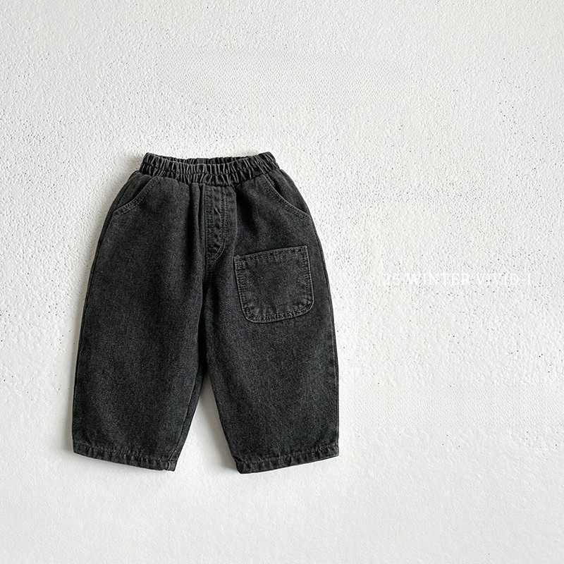 Baby Toddler Loose Solid Color Denim Pants