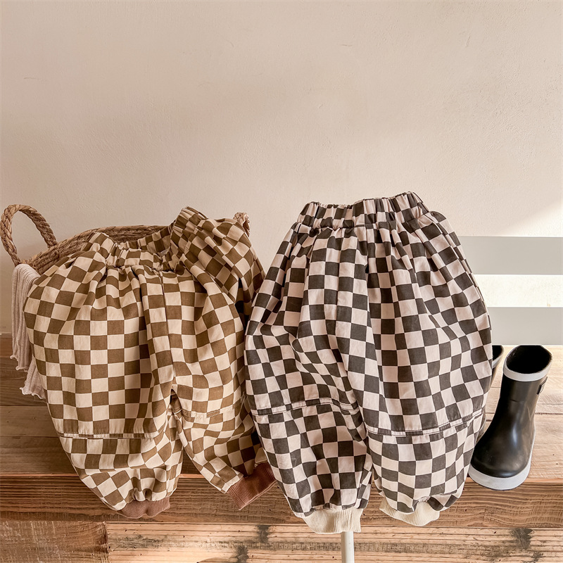 Toddler Checkerboard Casual Pants