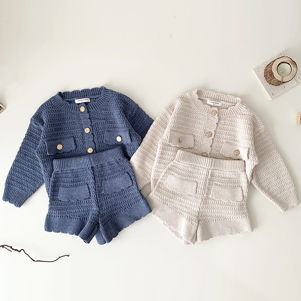 Baby Toddler Girl Cardigan and Skirt Knitting Set
