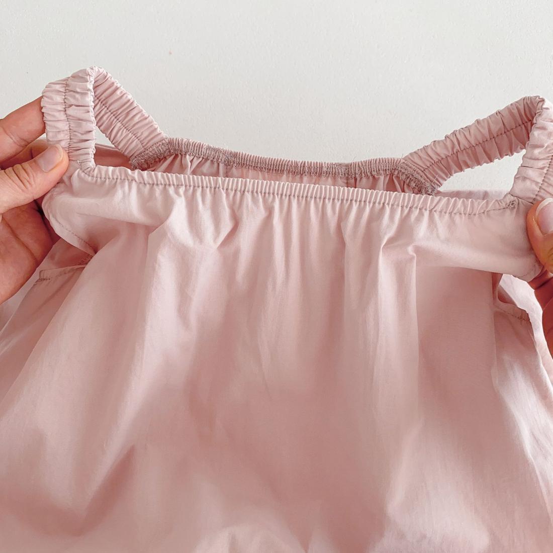 Baby Girl Pink Wings Suspender Romper