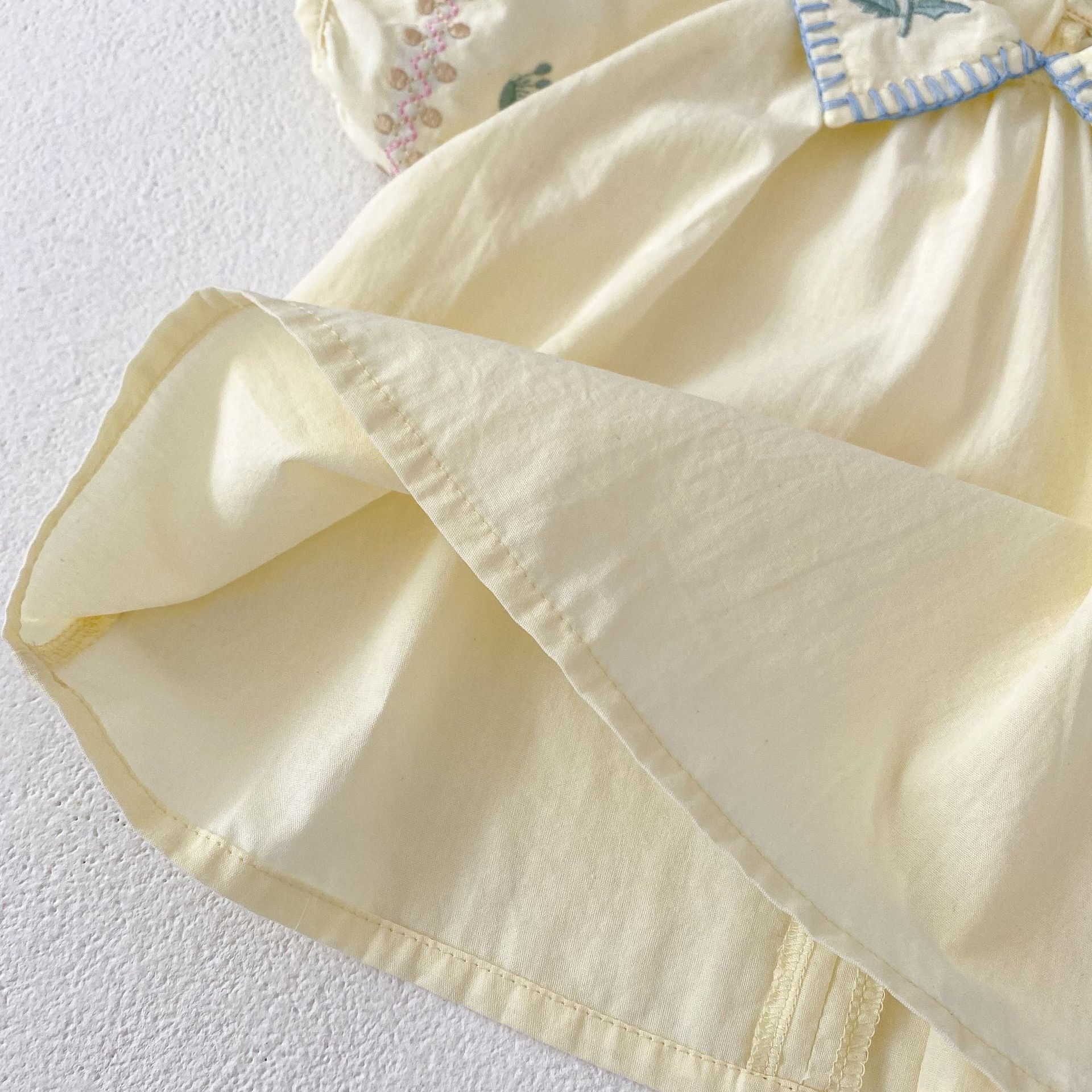 Baby 2-Piece Embroidered Flower Rustic Apricot Set