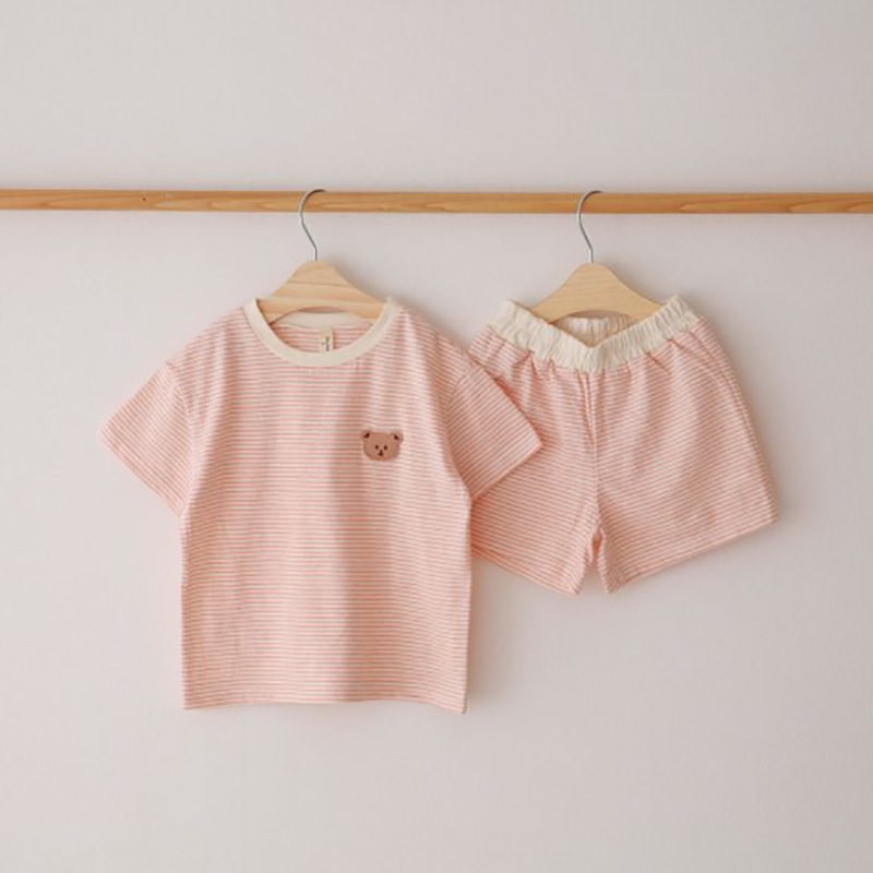 Baby 2-Piece Bear Striped Basic Set