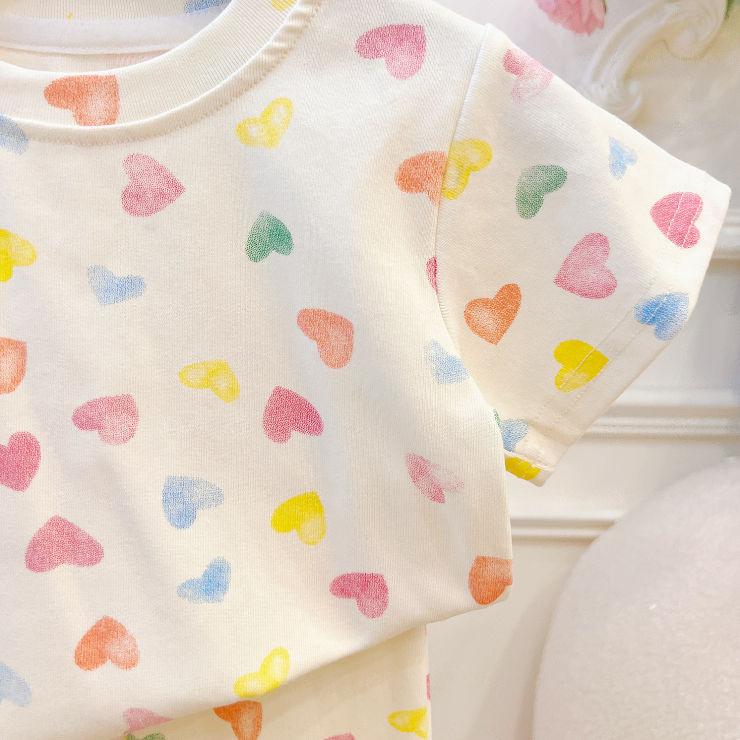 Kid Girl Heart Pink 2-piece Set