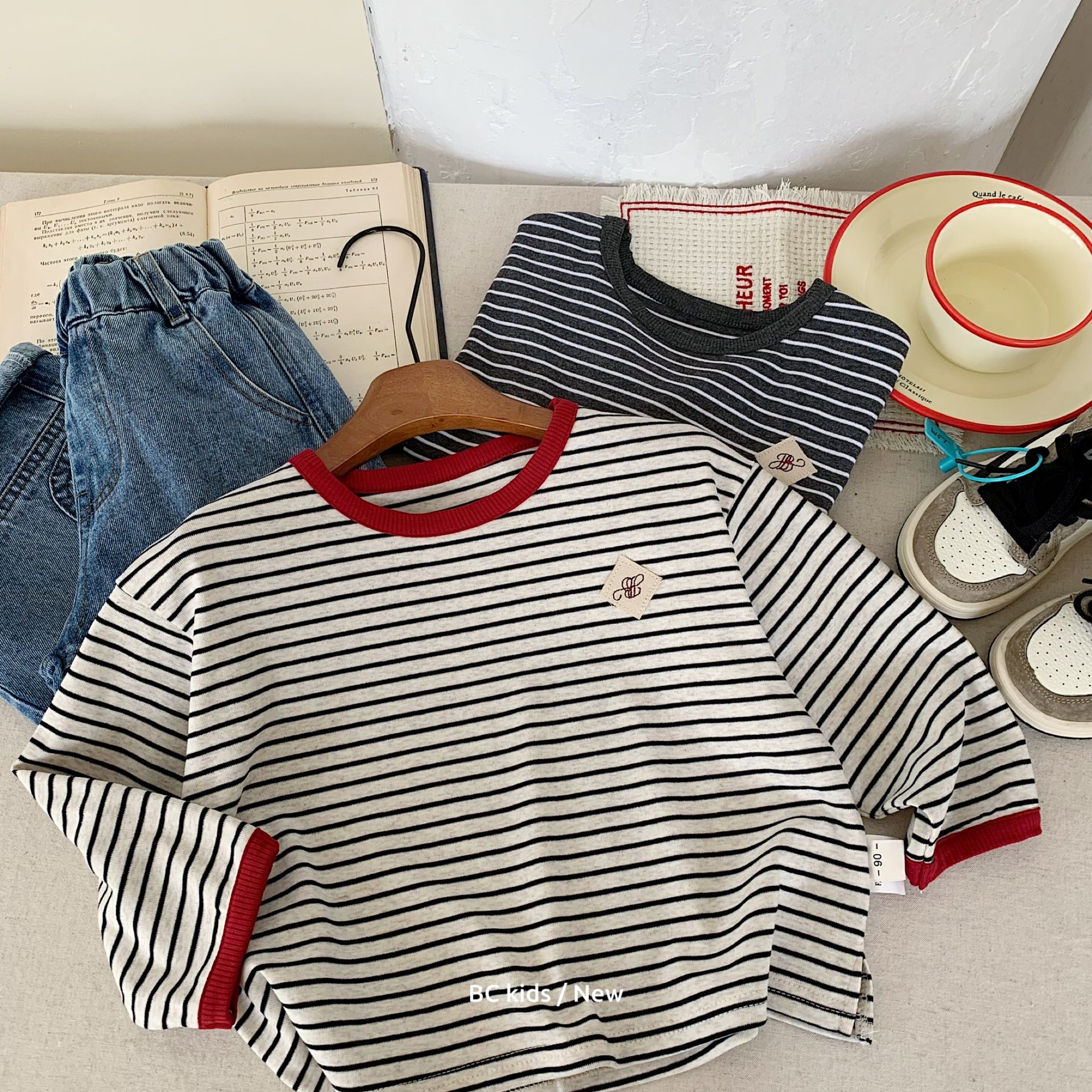 Toddler Boy Contrast Stripes T-shirt 