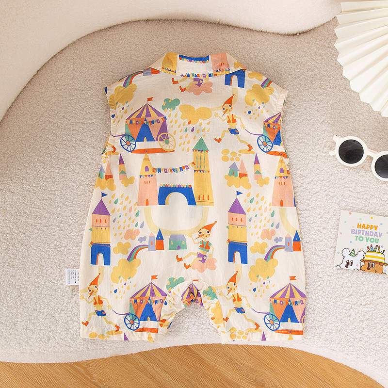 Baby Circus Pattern Romper