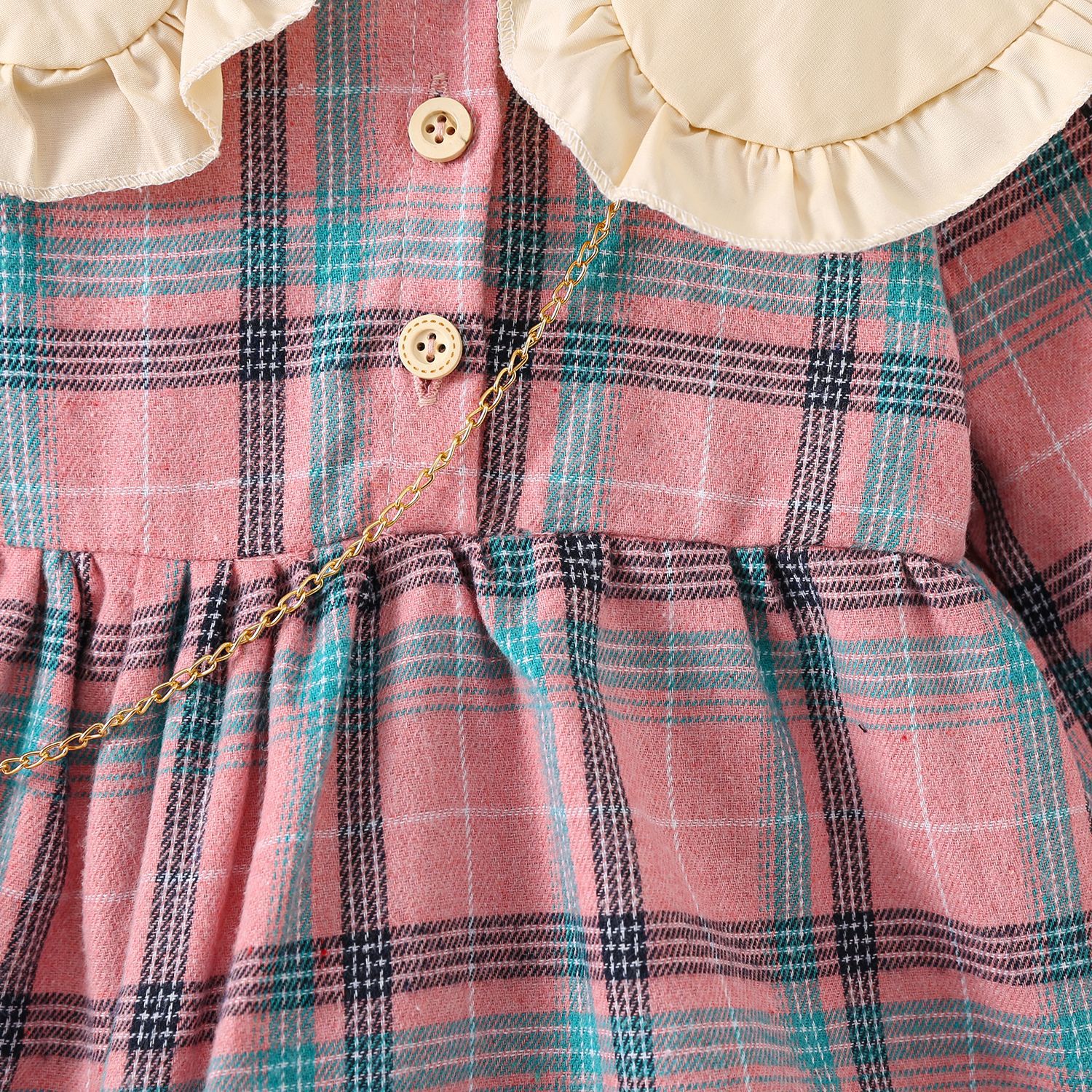 Baby Toddler Girls Paild Princess Dress (Give a doll）