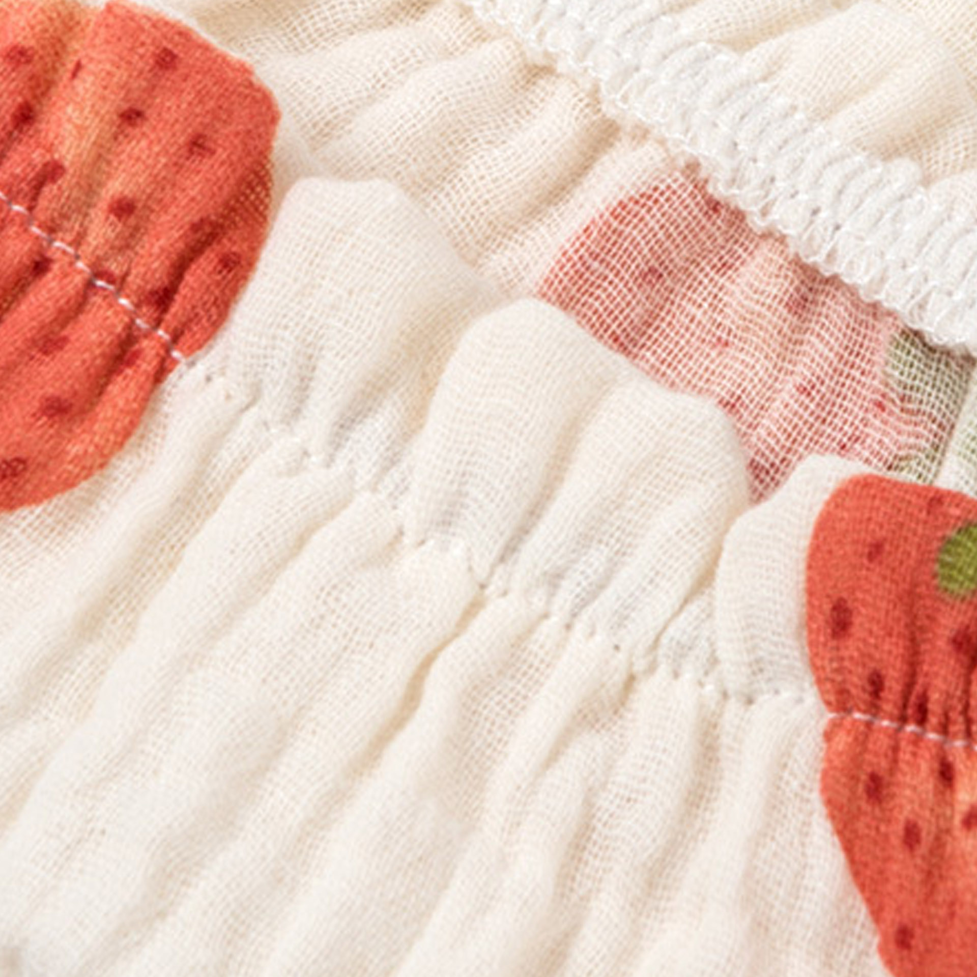 Baby Strawberry White Romper With Hat