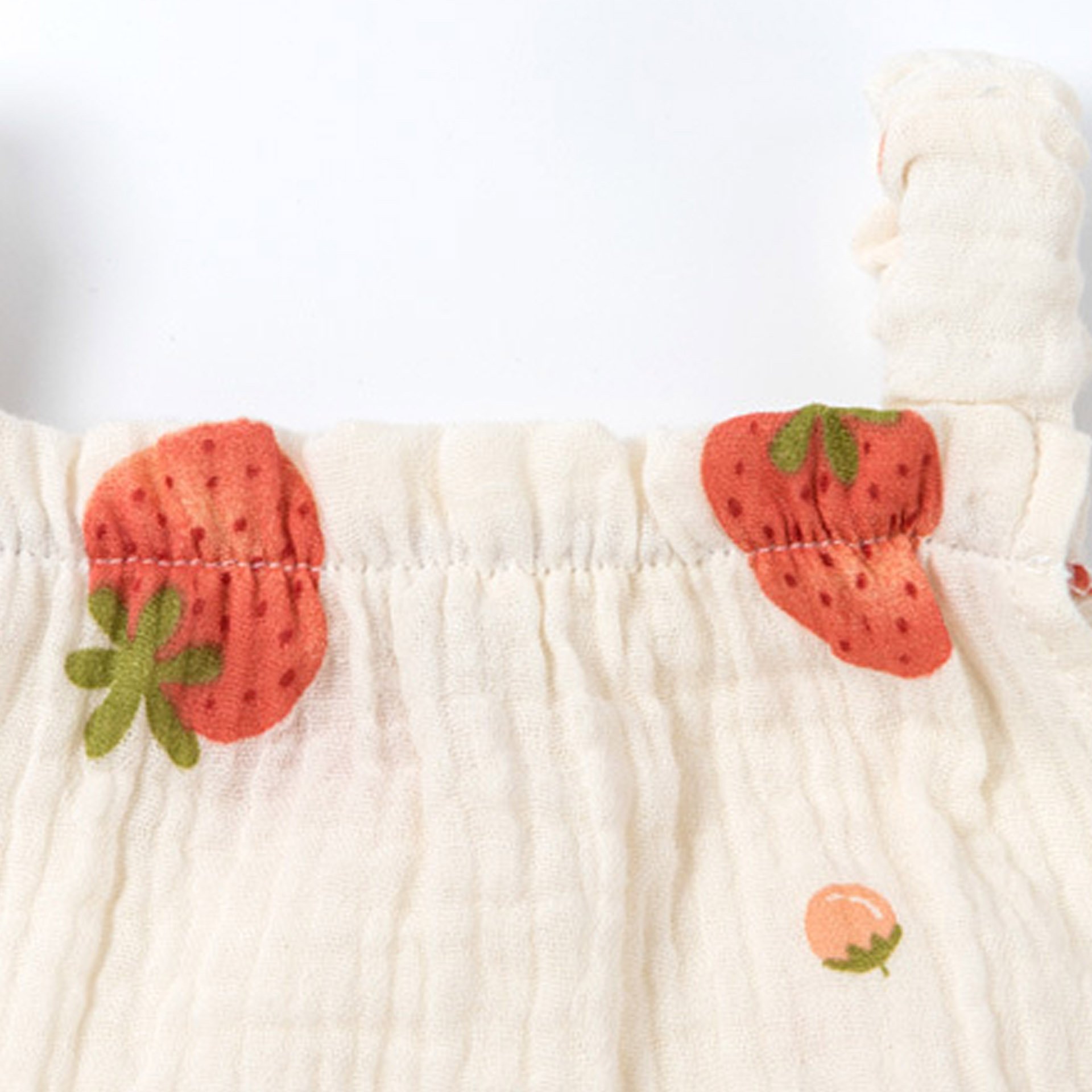 Baby Strawberry White Romper With Hat