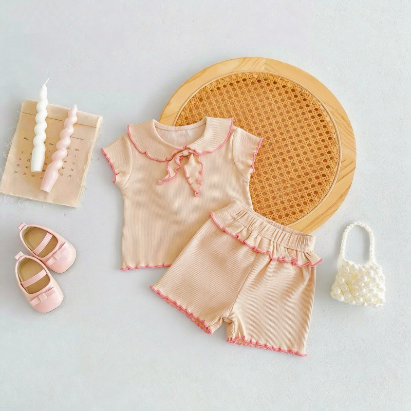 Baby & Kids Girls Bow Collar 2-piece Set