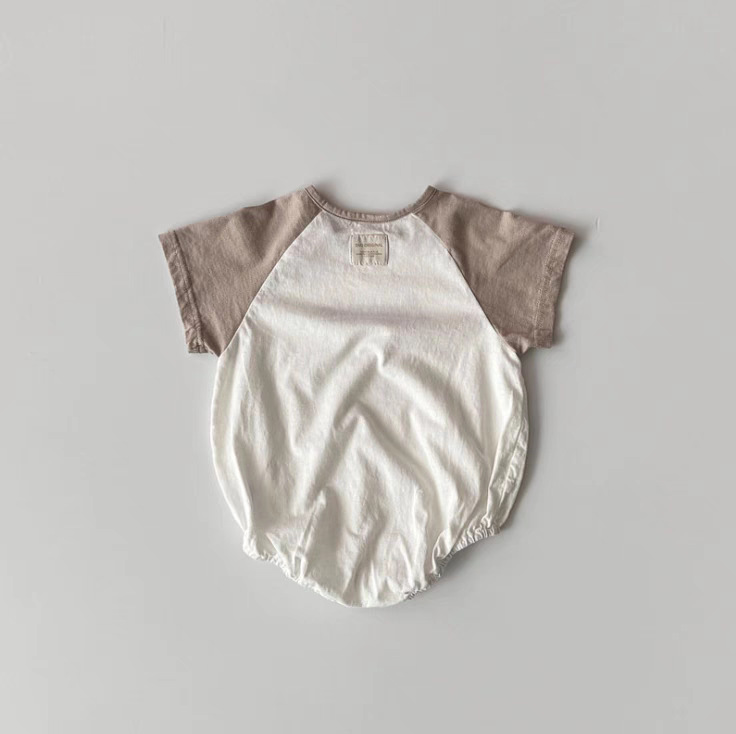 LANCASTER Baby Contrast Sleeves Bodysuit