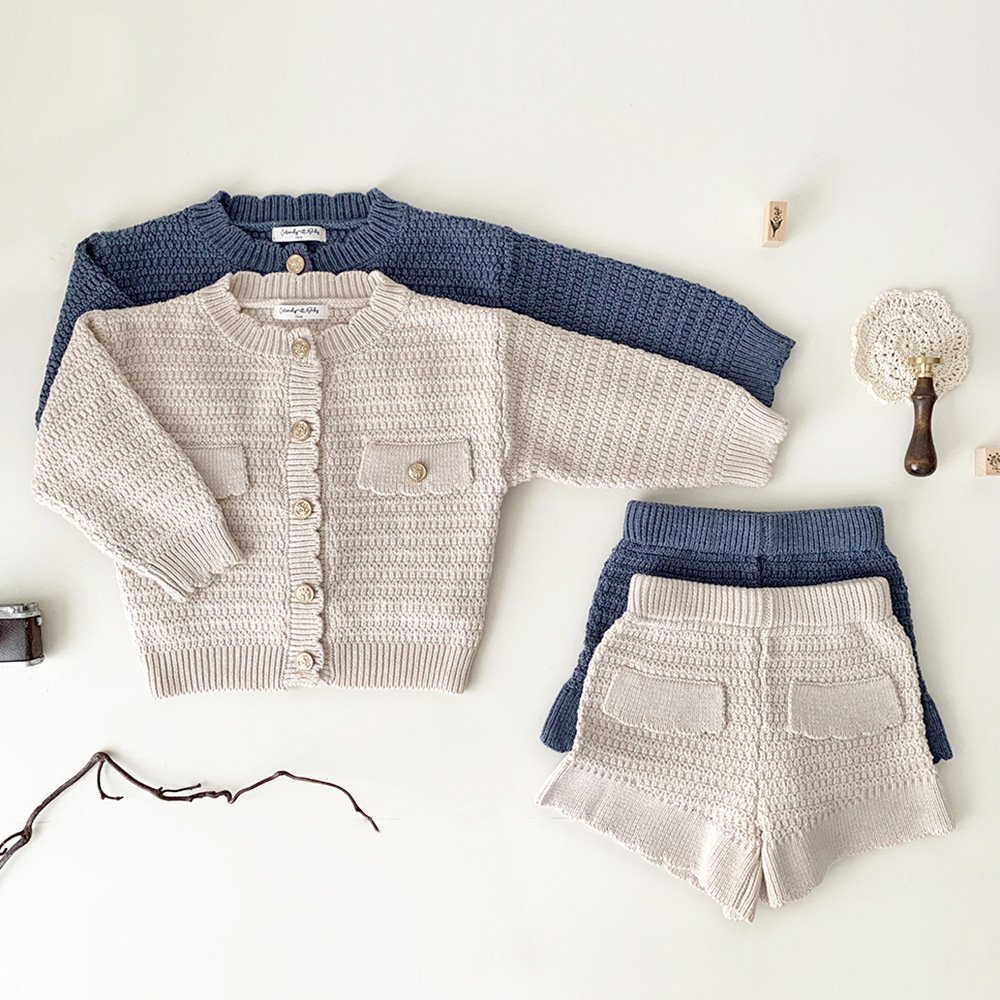 Baby Toddler Girl Cardigan and Skirt Knitting Set