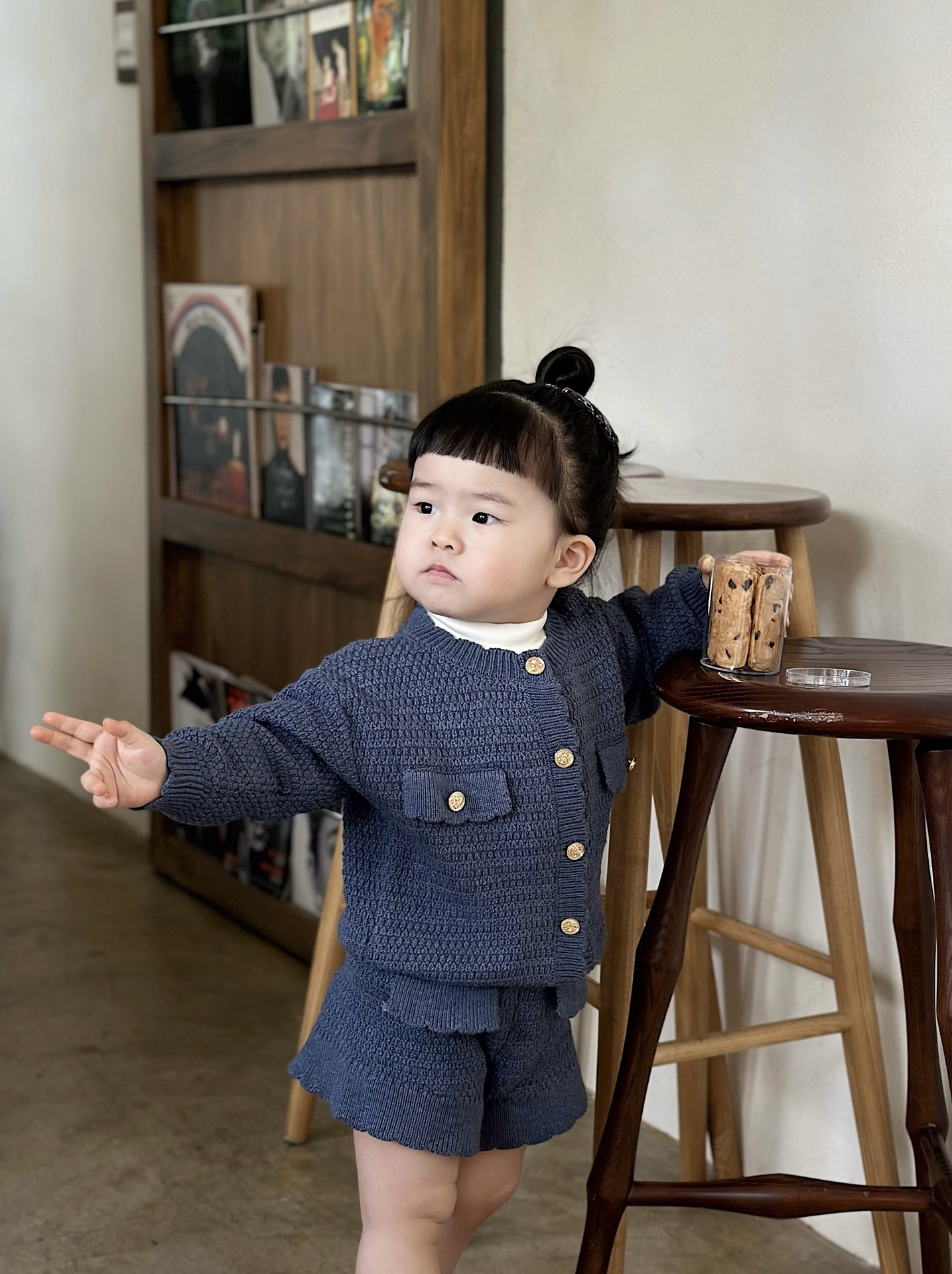 Baby Toddler Girl Cardigan and Skirt Knitting Set
