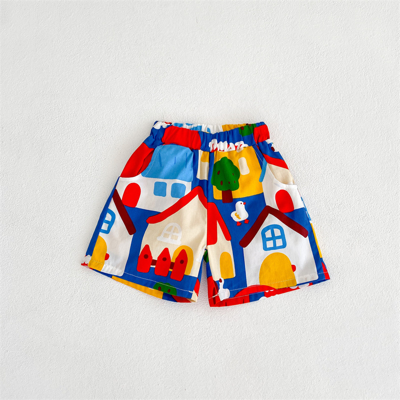 Toddler Colorful House Shorts