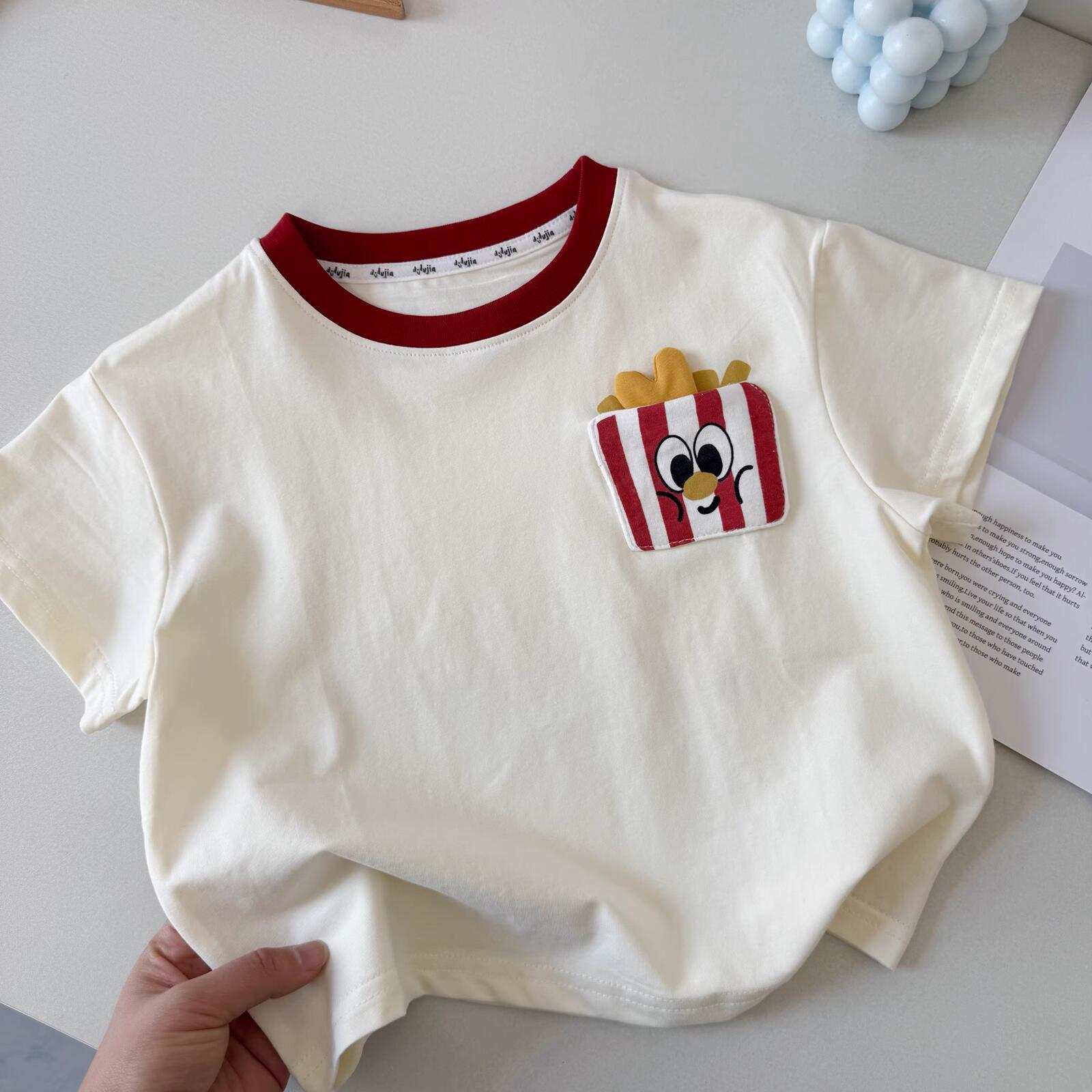 Boy 3D Fries Smile Face T-shirt