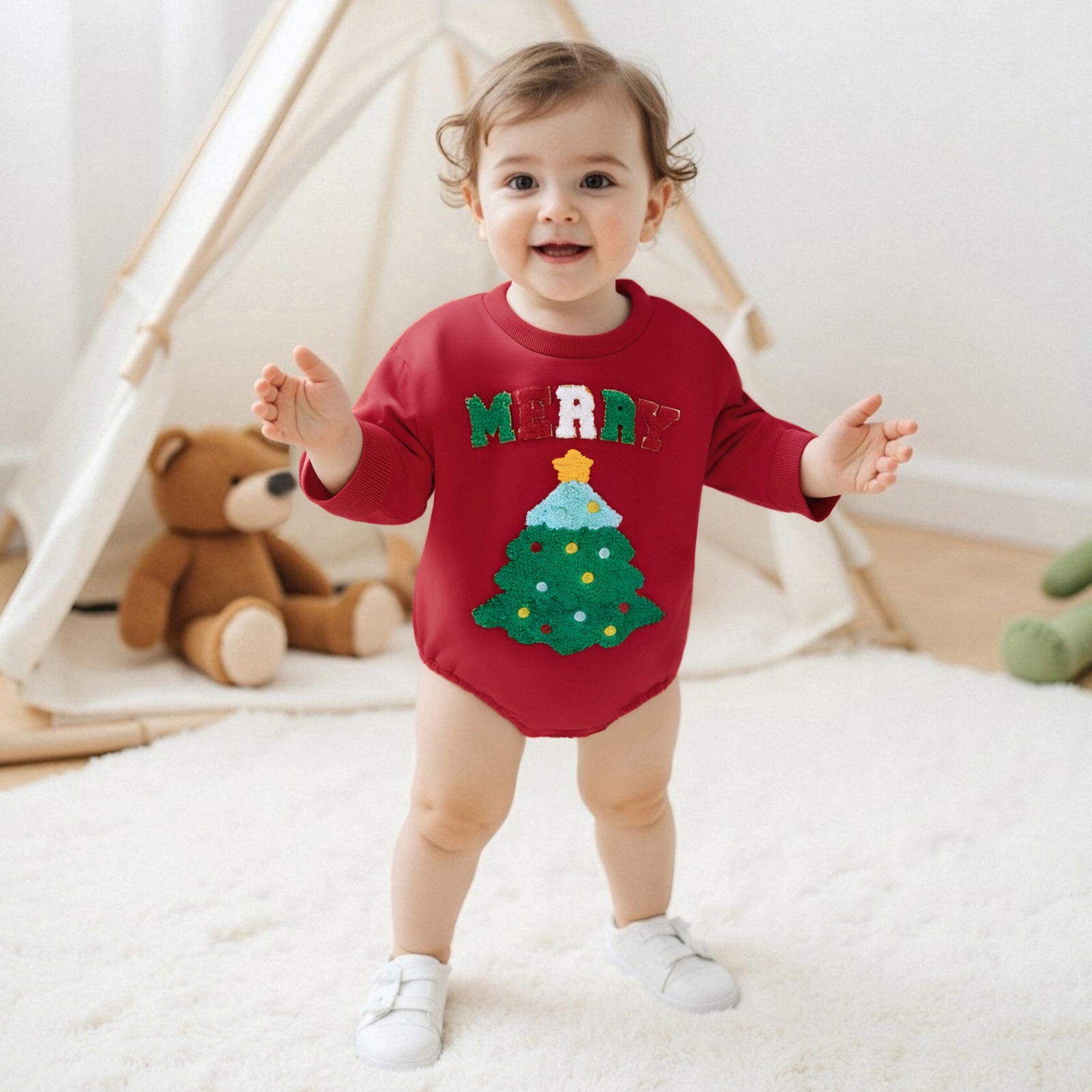 Baby Christmas Tree Embroidery  Onesie
