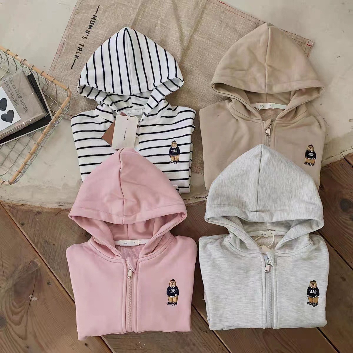 Baby Toddler Bear Cardigan Hooded Sweatshirt