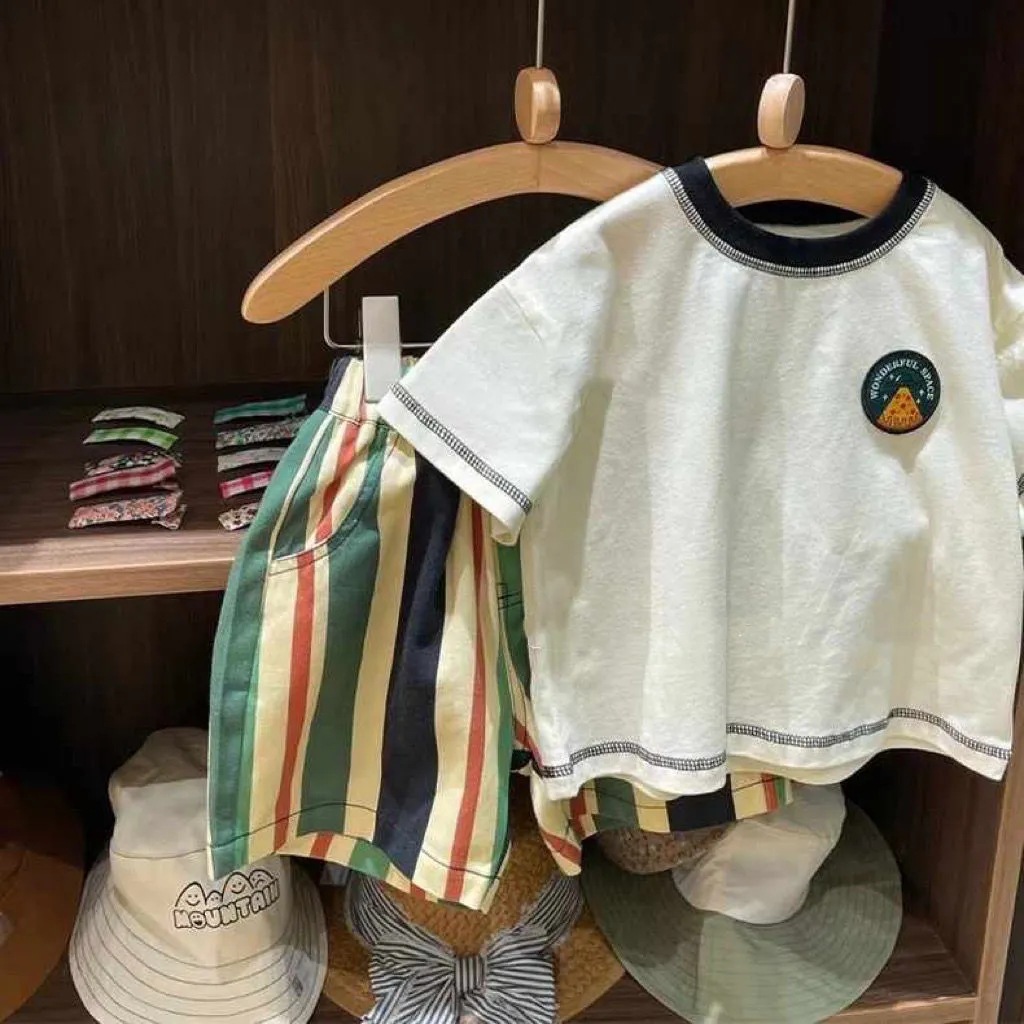 Toddler Boy 2 Pieces Stripe Shorts Set