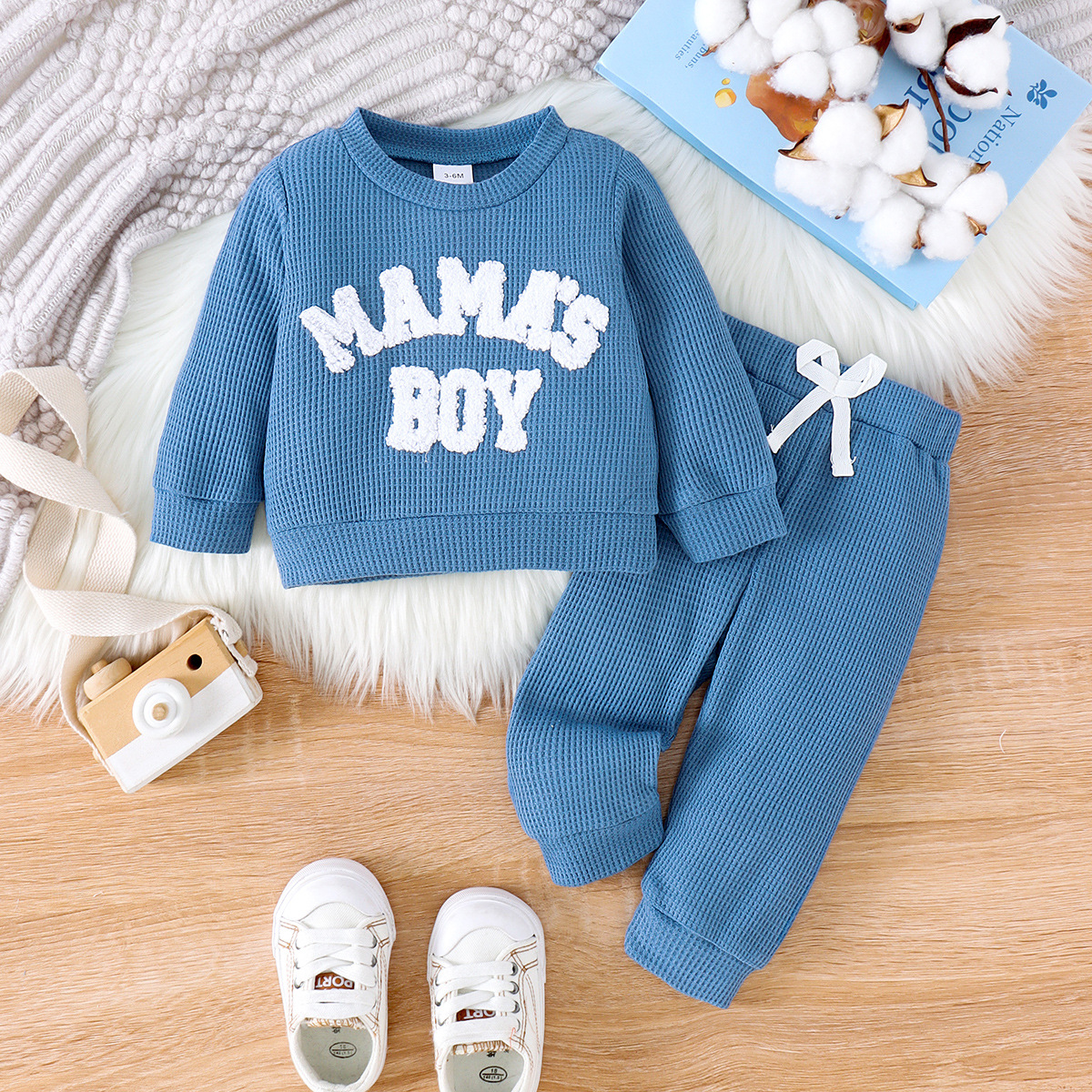 [Copy]BOO BABE Baby Embroidery 2 Pieces Set