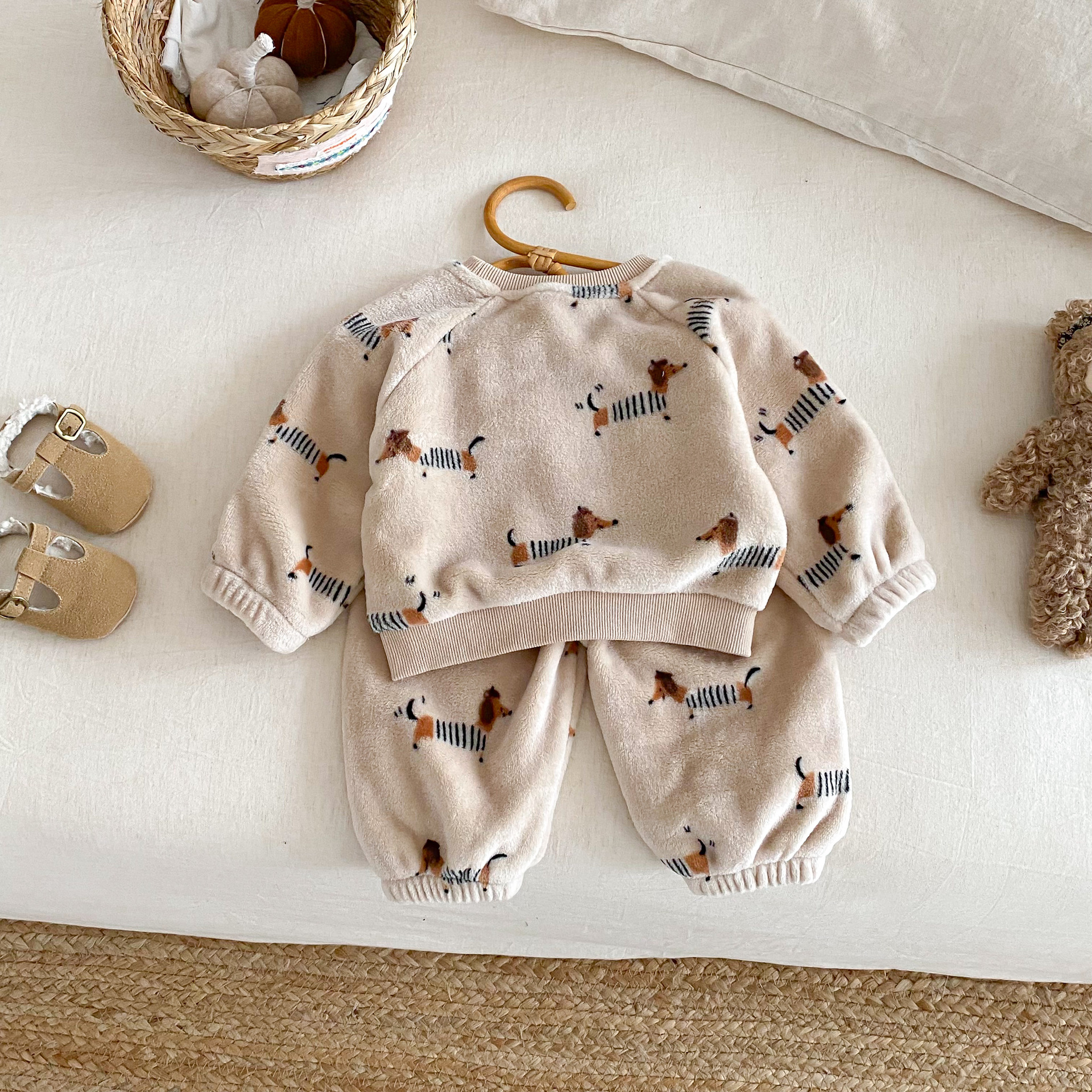 Baby Dogs Double Sided Fleece 2-piece Set